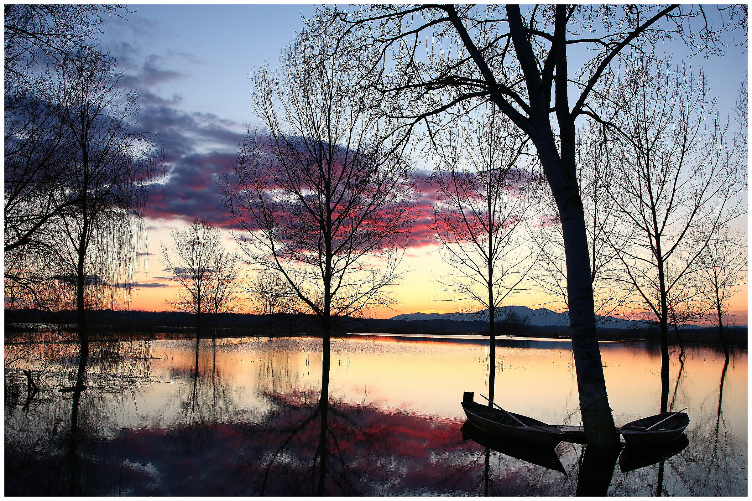 Sunset over the Padule