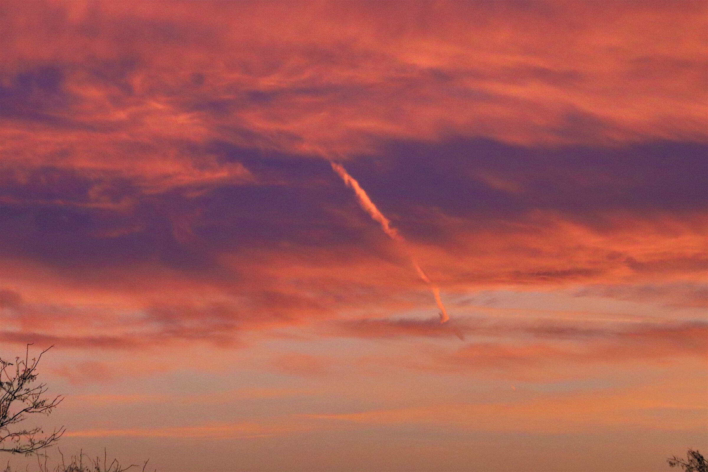 sunset last night in Landriano