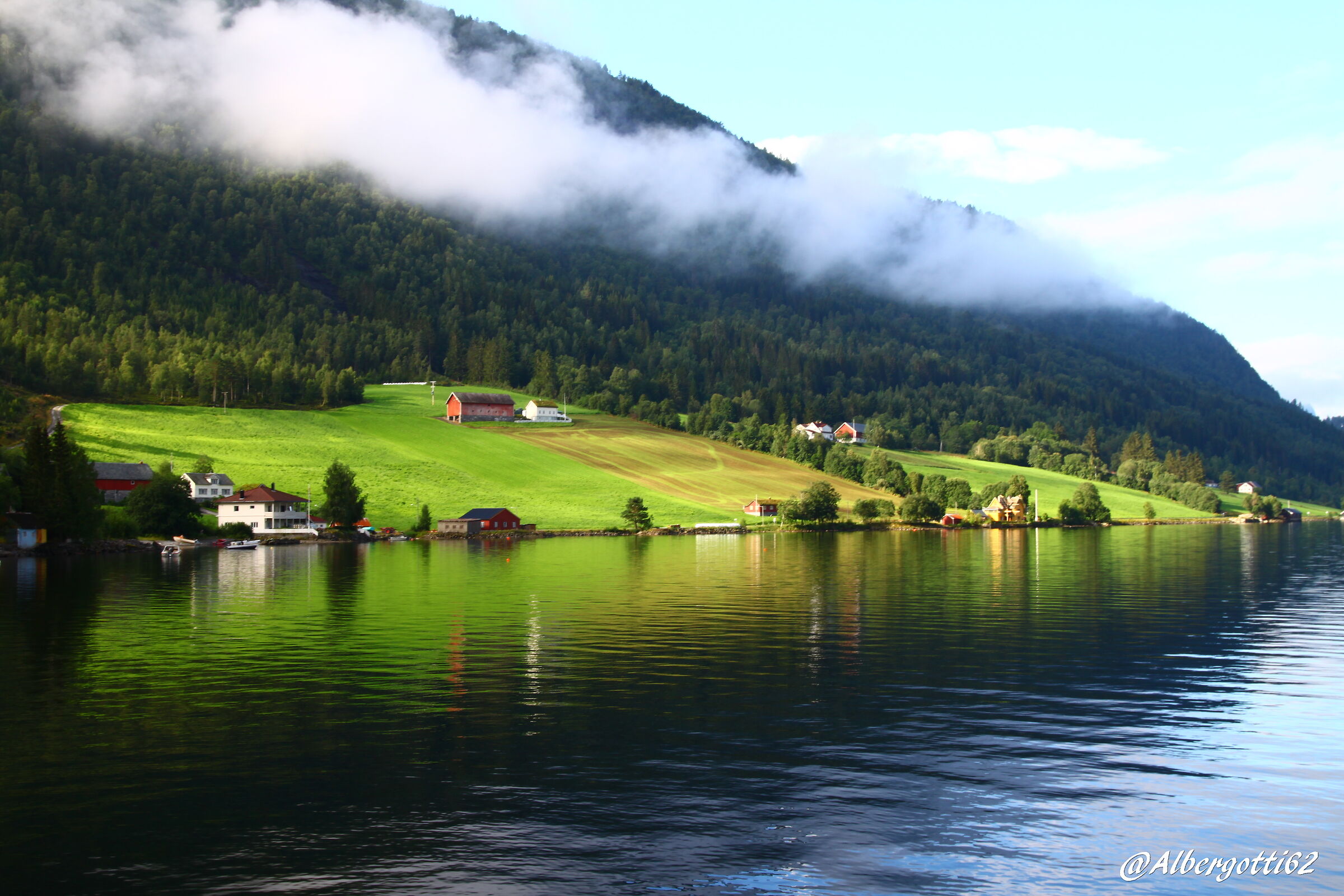 Reflections in the deepest lake in Europe
