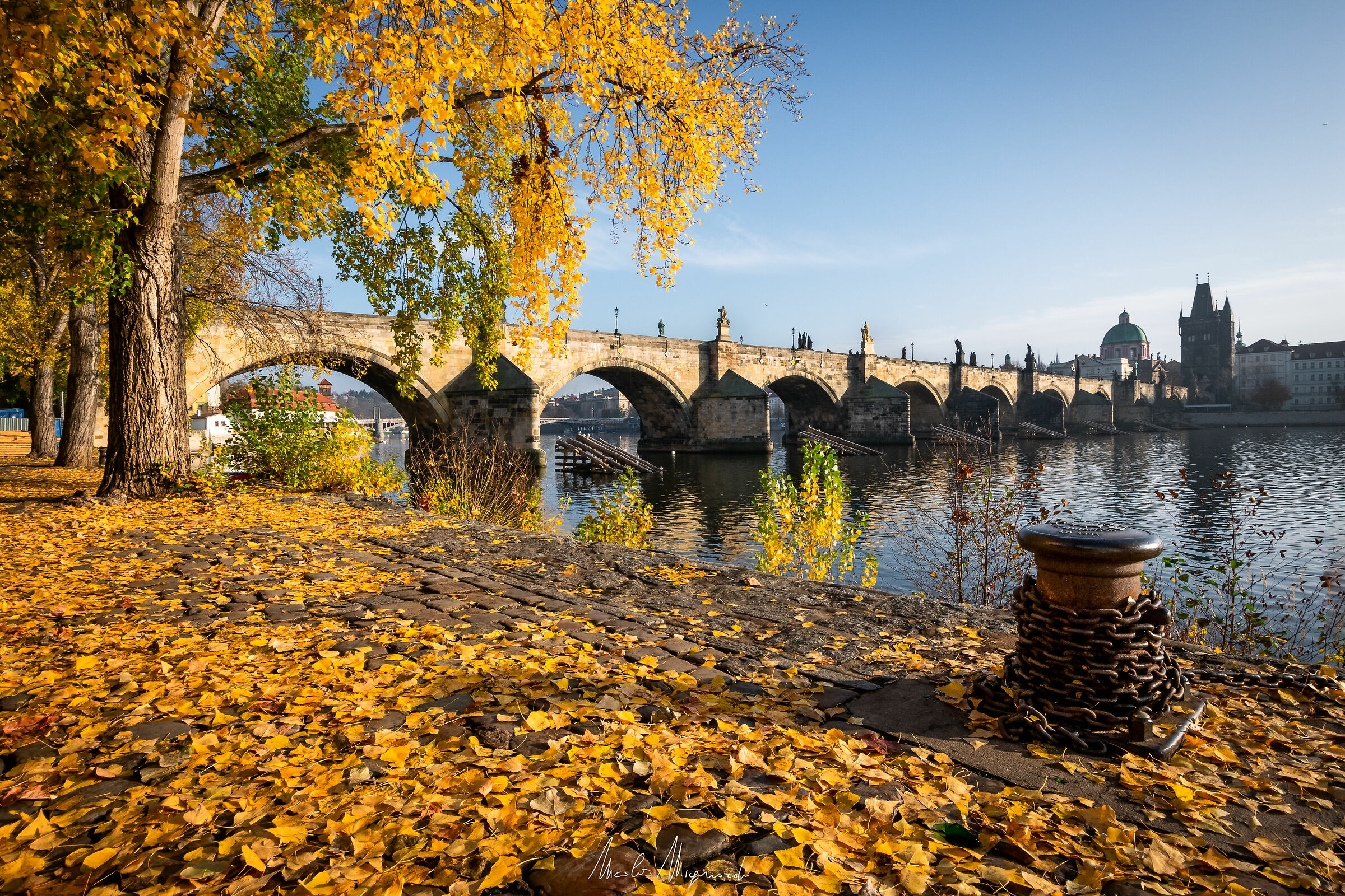 Prague dressed in autumn - Charles Bridge