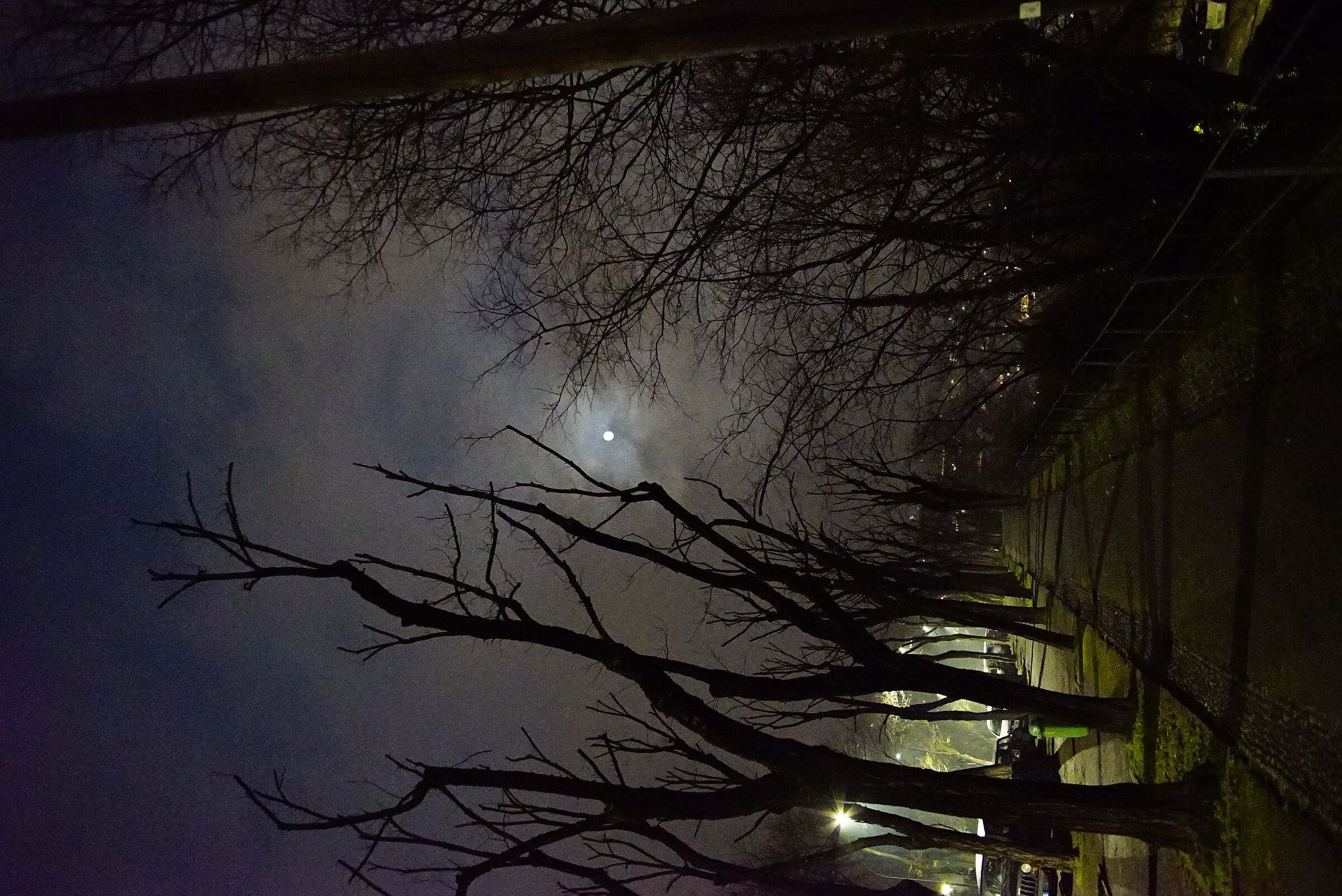 Moon (almost) full in Castle Street