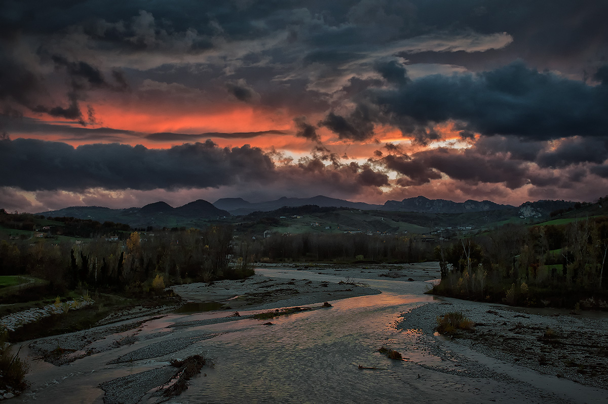 Tramonto sul Marecchia