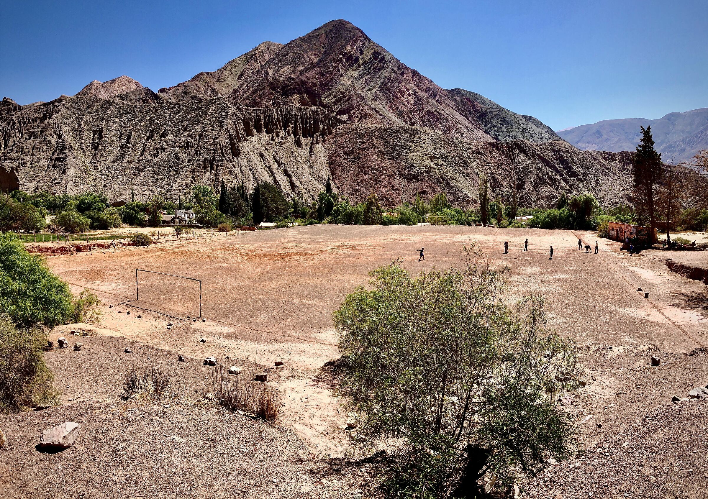 Sun beating on the ballfield...
