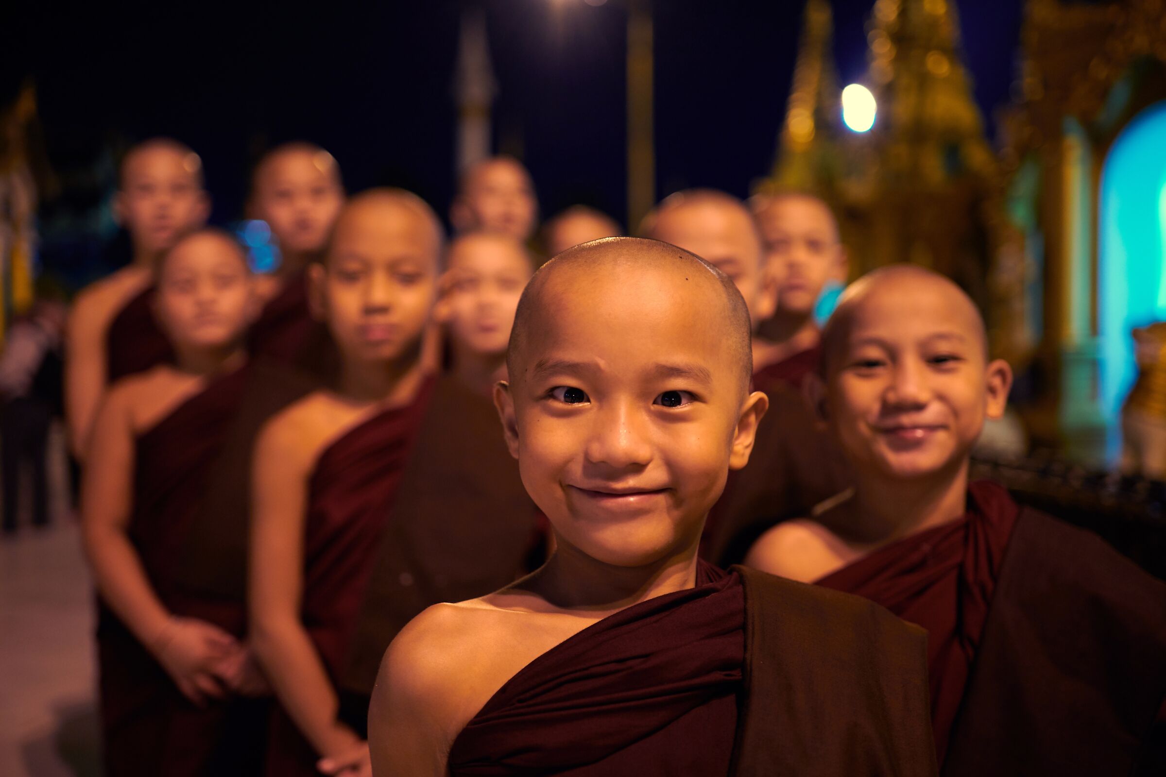 Young Monks at the Golden Pagoda - Yangon