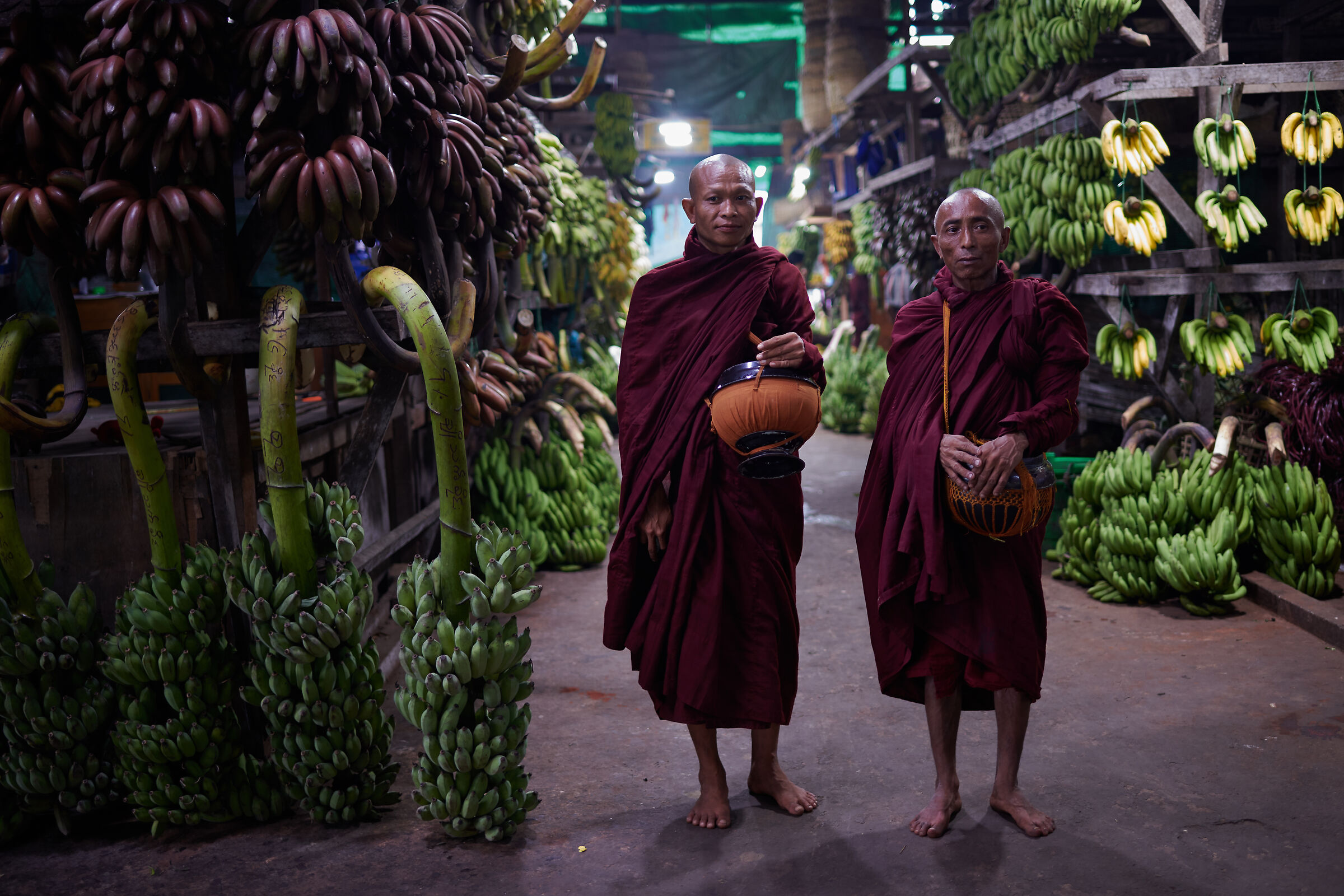 Monks at Yangon Market