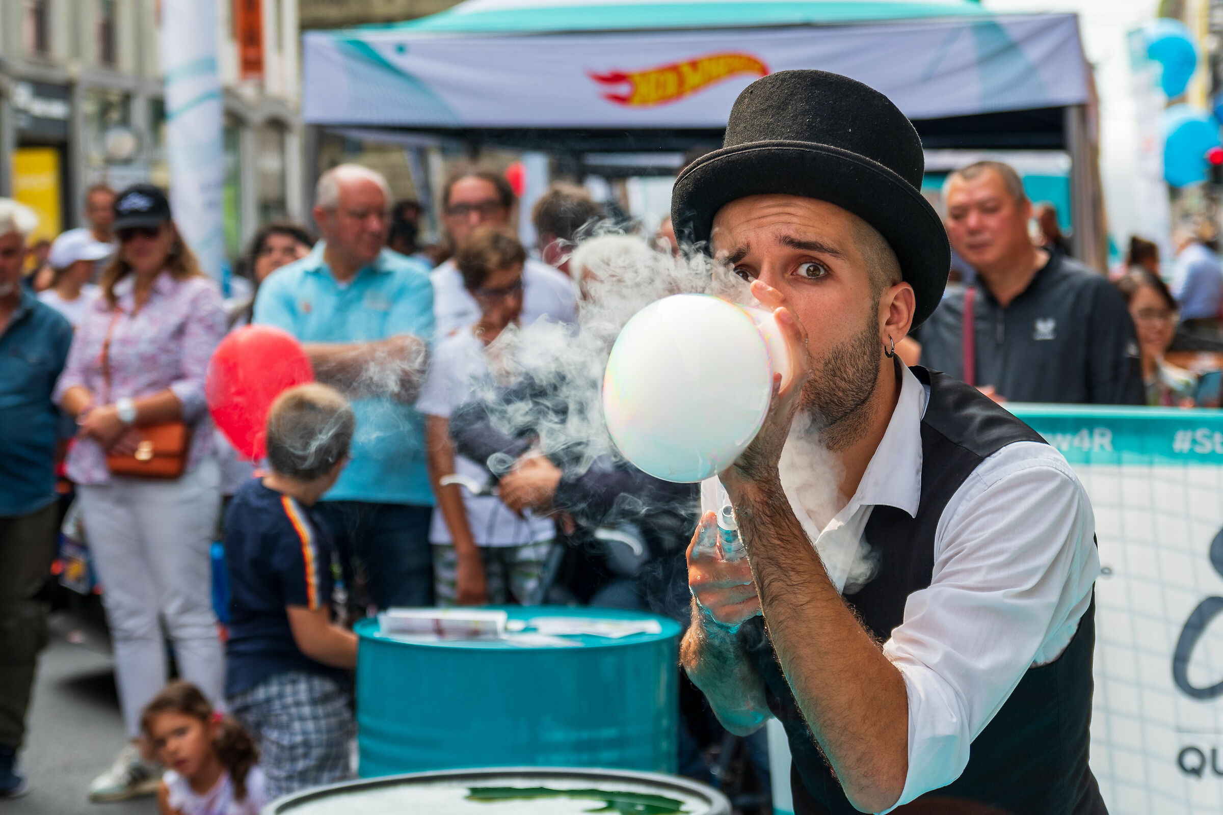 In a bubble of smoke