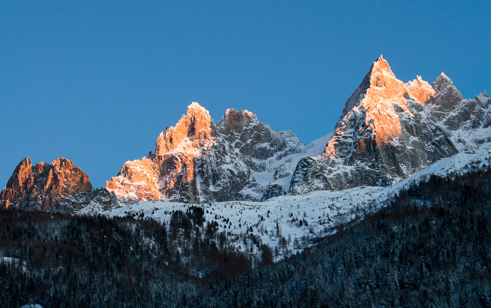 Sunset on Chamonix