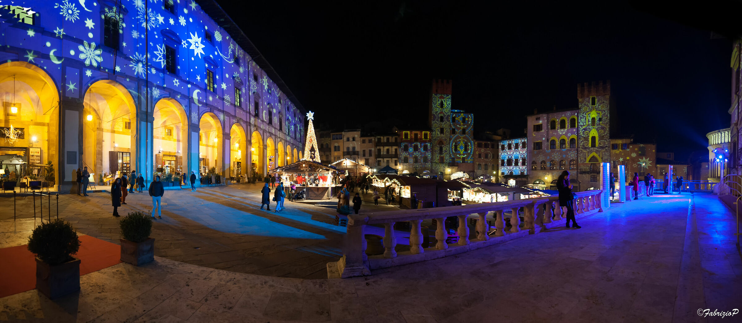 A Square decorated at Festa