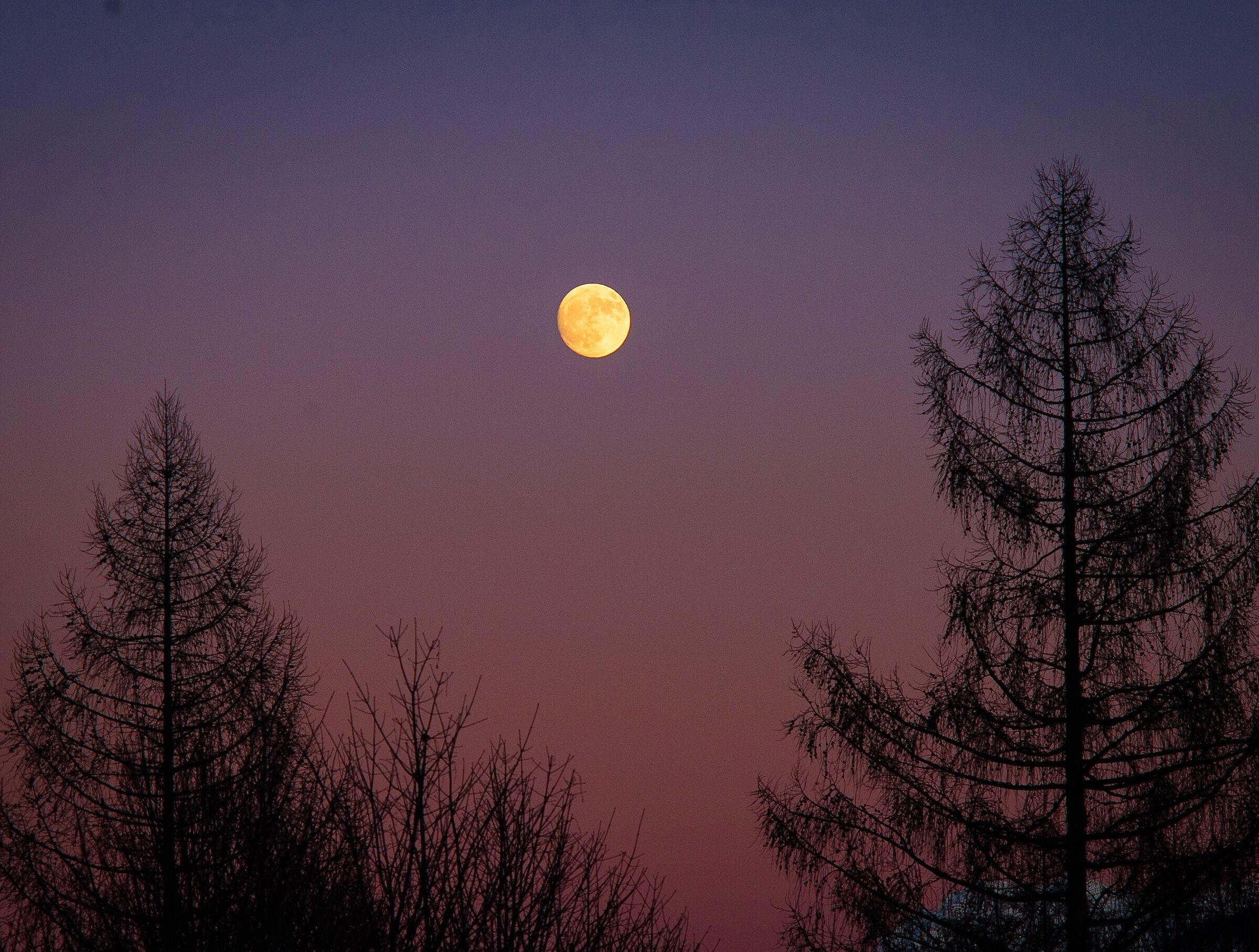 Moon in the Dolomites
