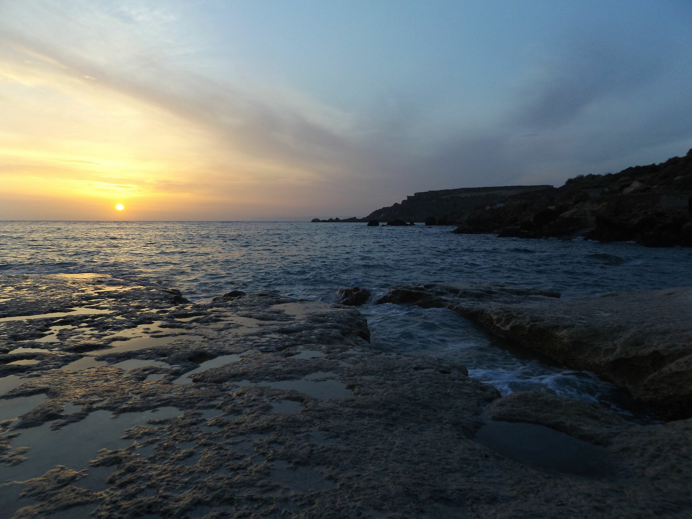 Sunset at G?ajn Tuffie?a, Malta
