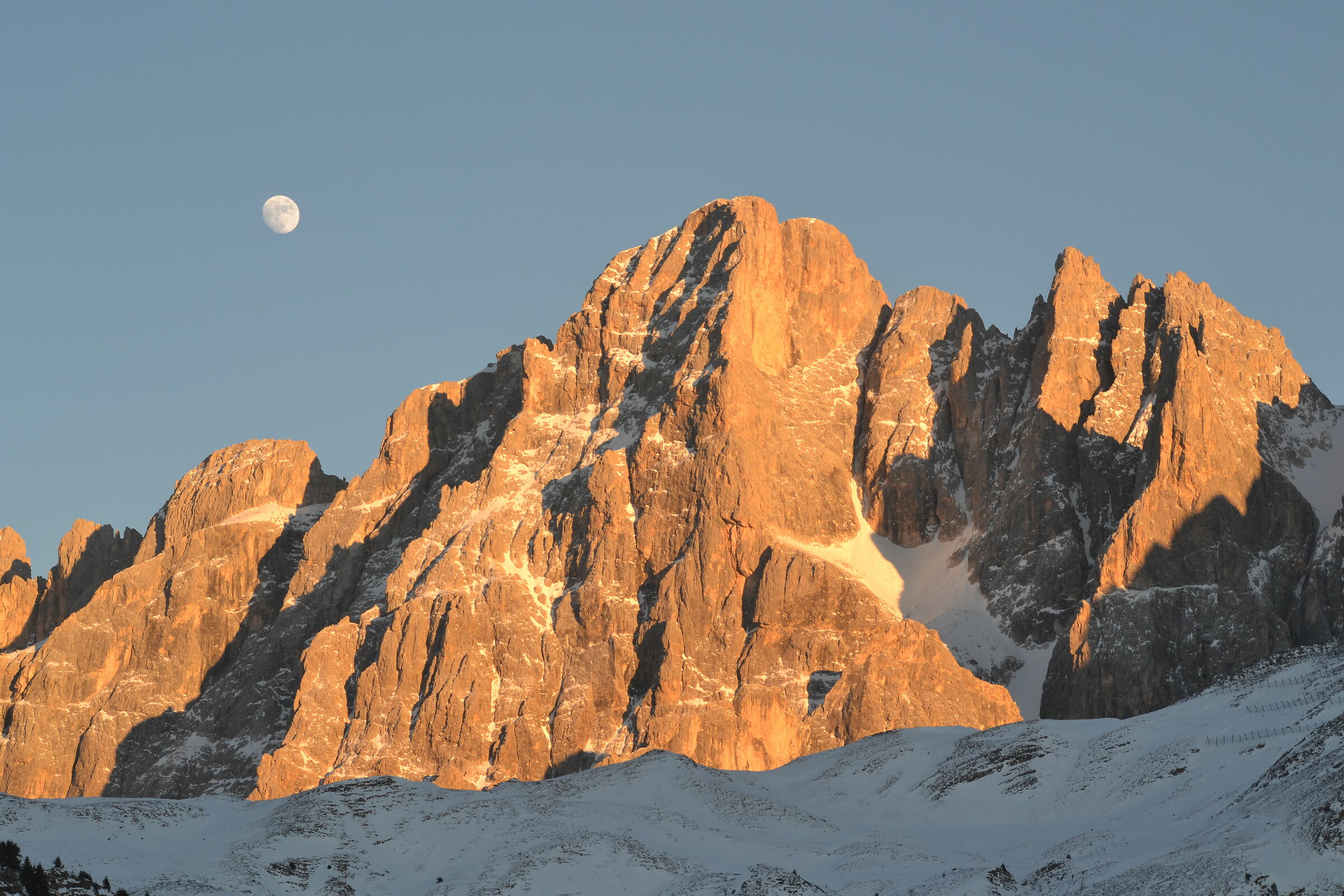 Tramonto sul Cimon della Pala