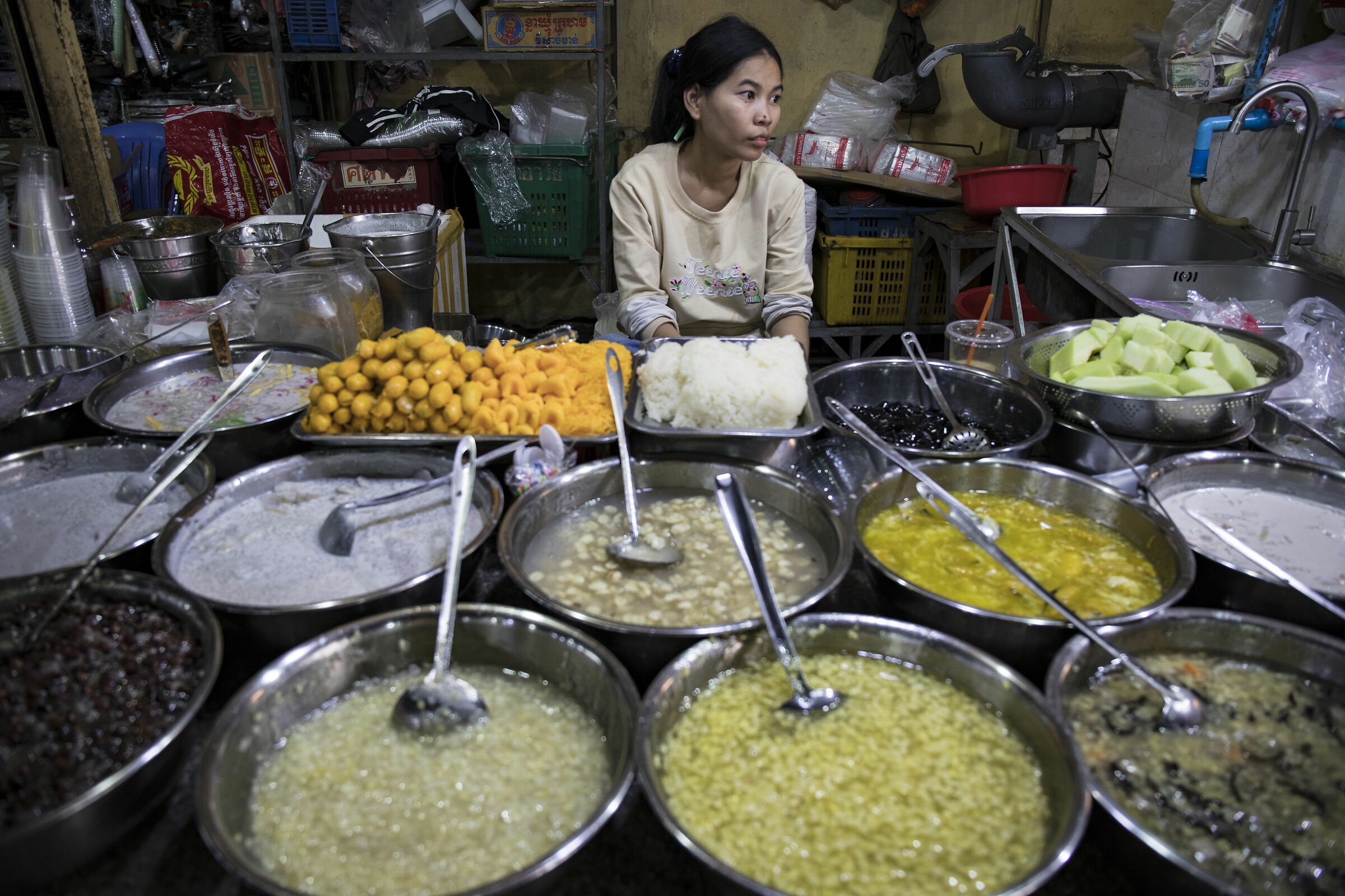 at the market in Cambodia