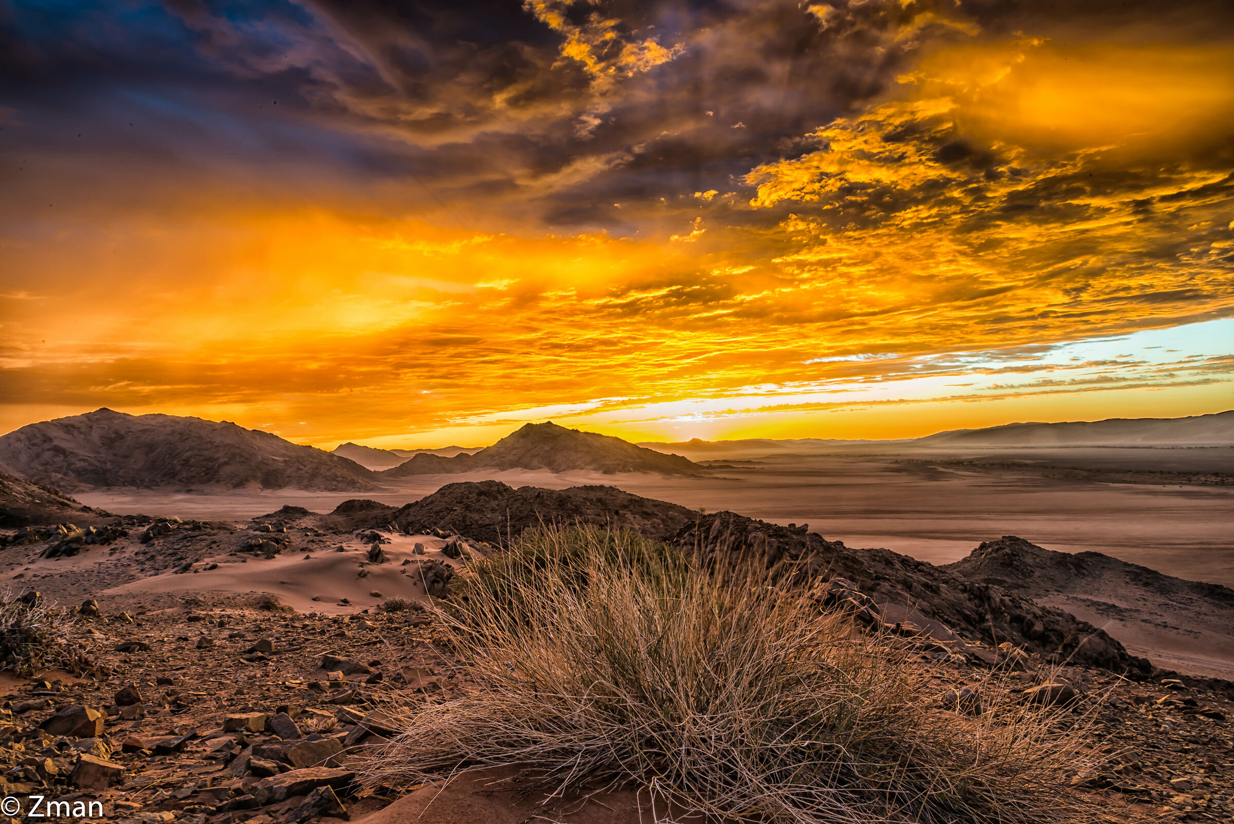 Golden Sunset and Reflections