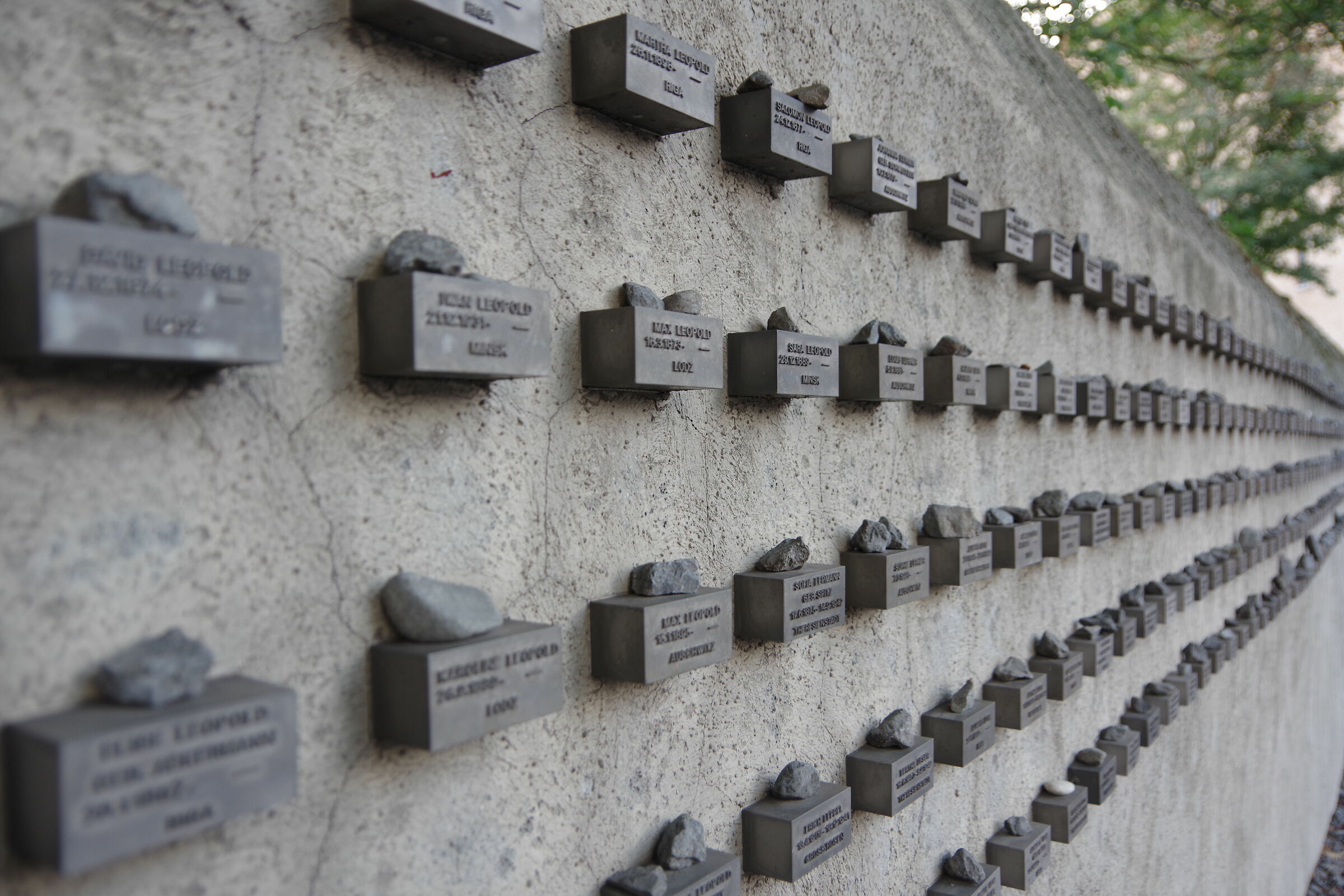 Frankfurt Wall of fence of a Jewish cemetery.