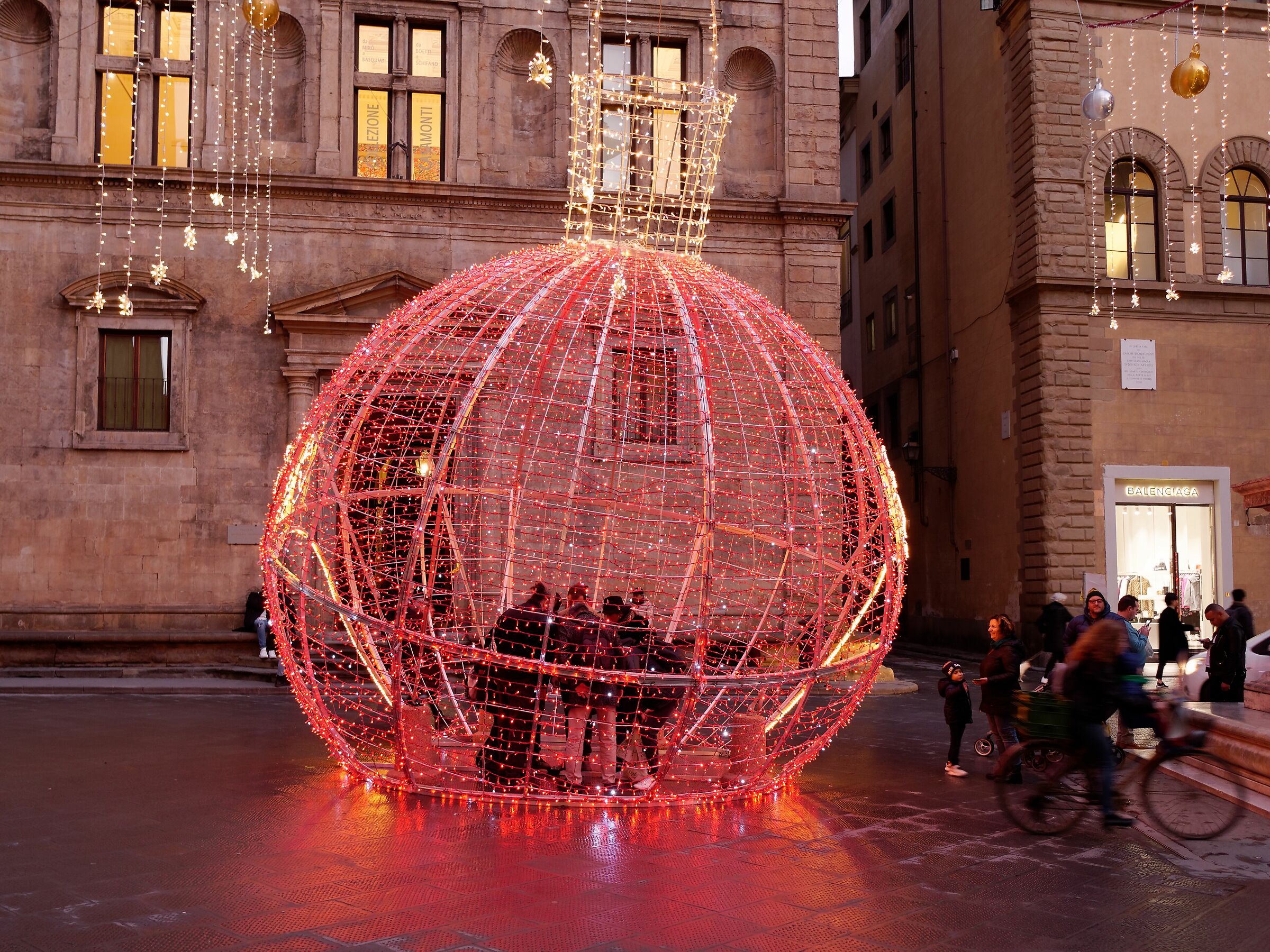 Inside the Christmas ball