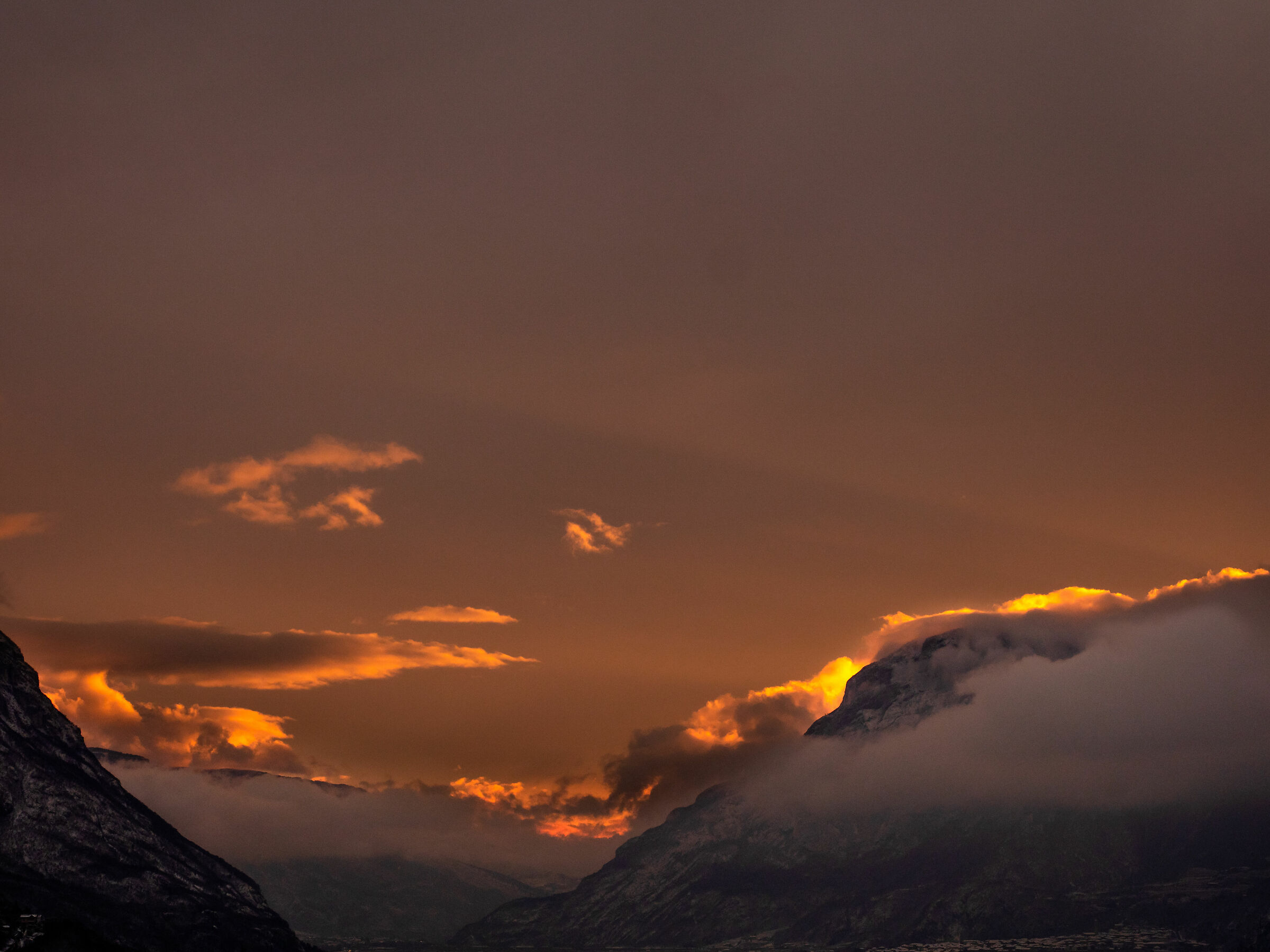 Tramonto dopo la neve