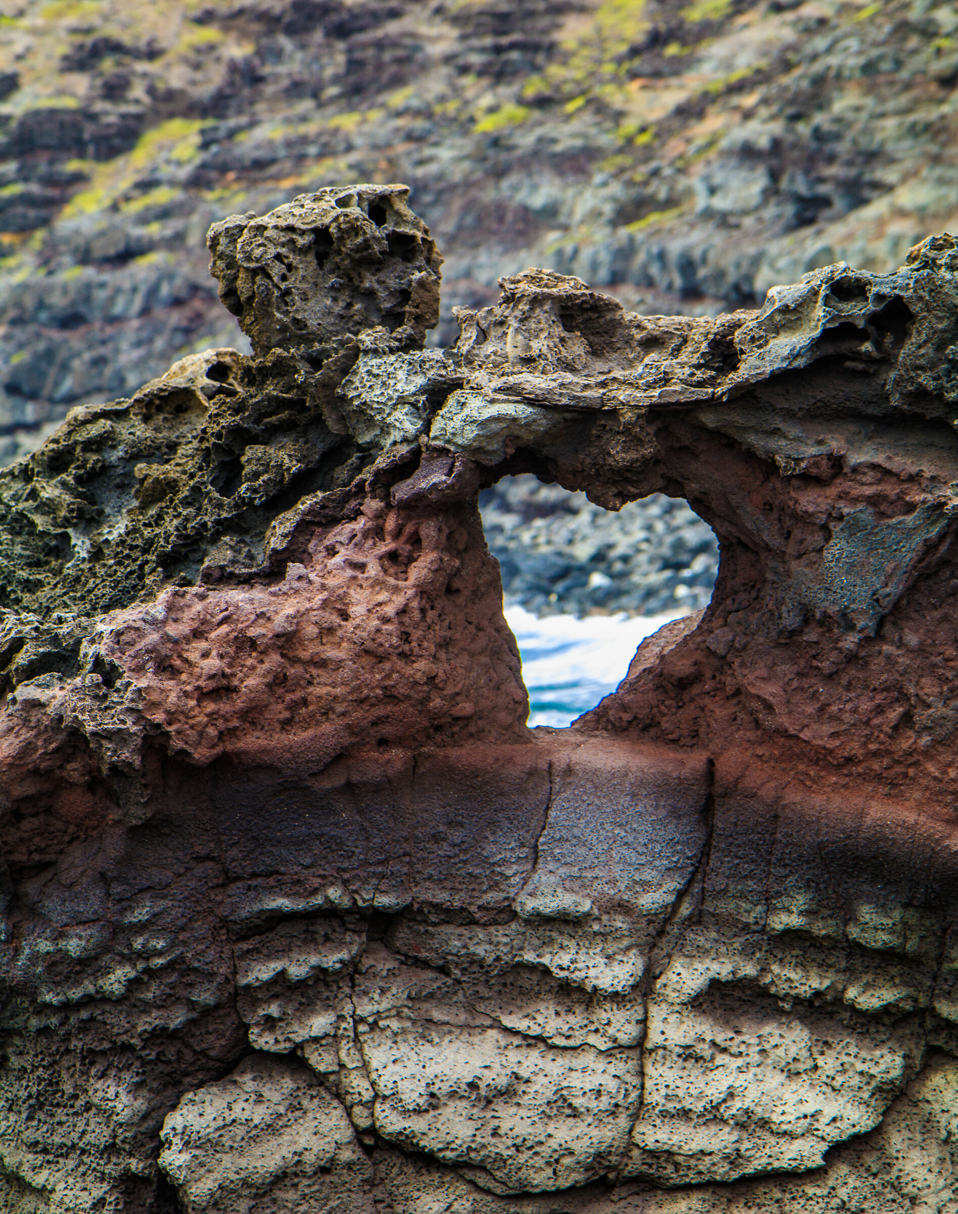Heart-shaped Rock along the Higway 30, Maui