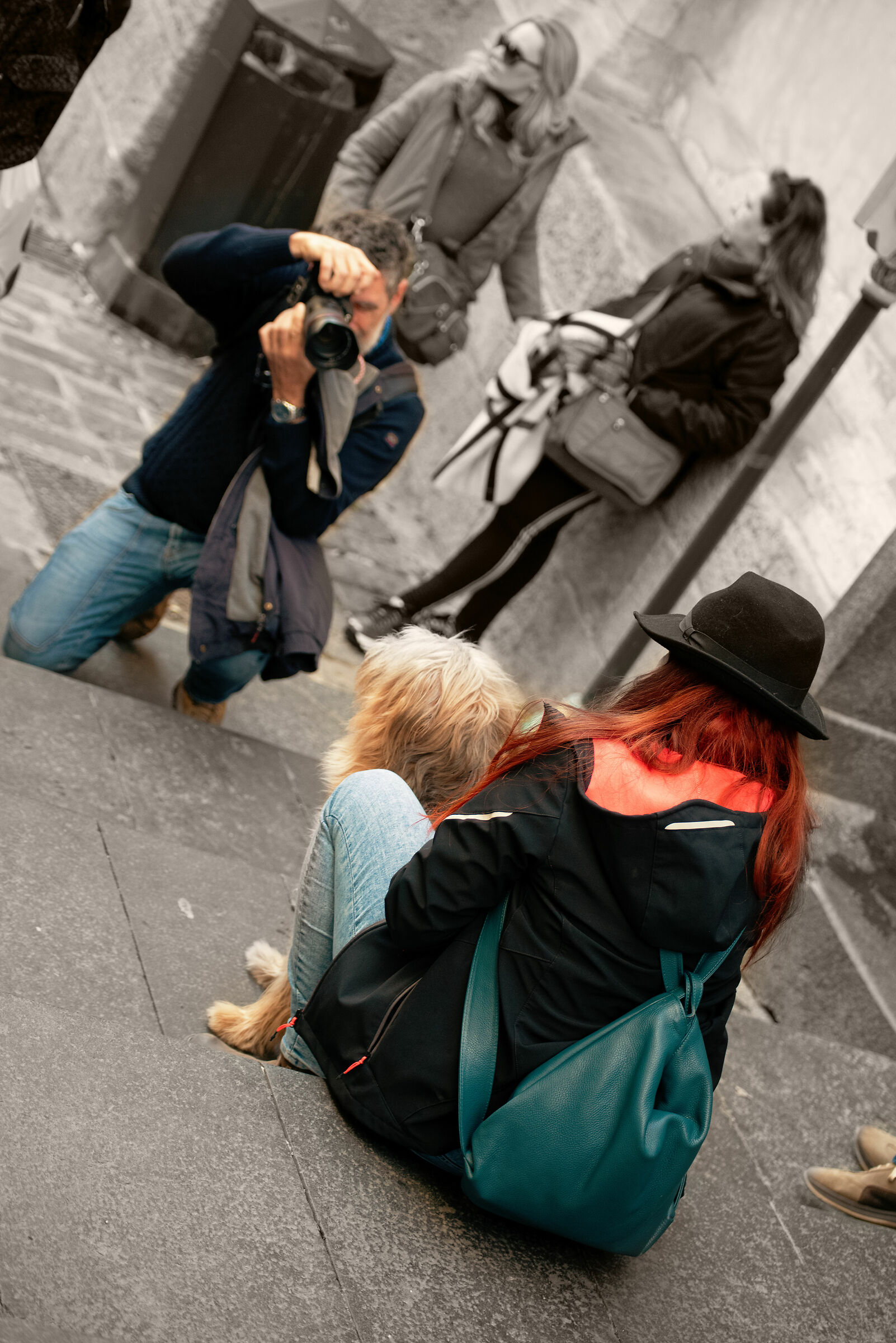 Sergio finds a serene angle in the crowd. Only.