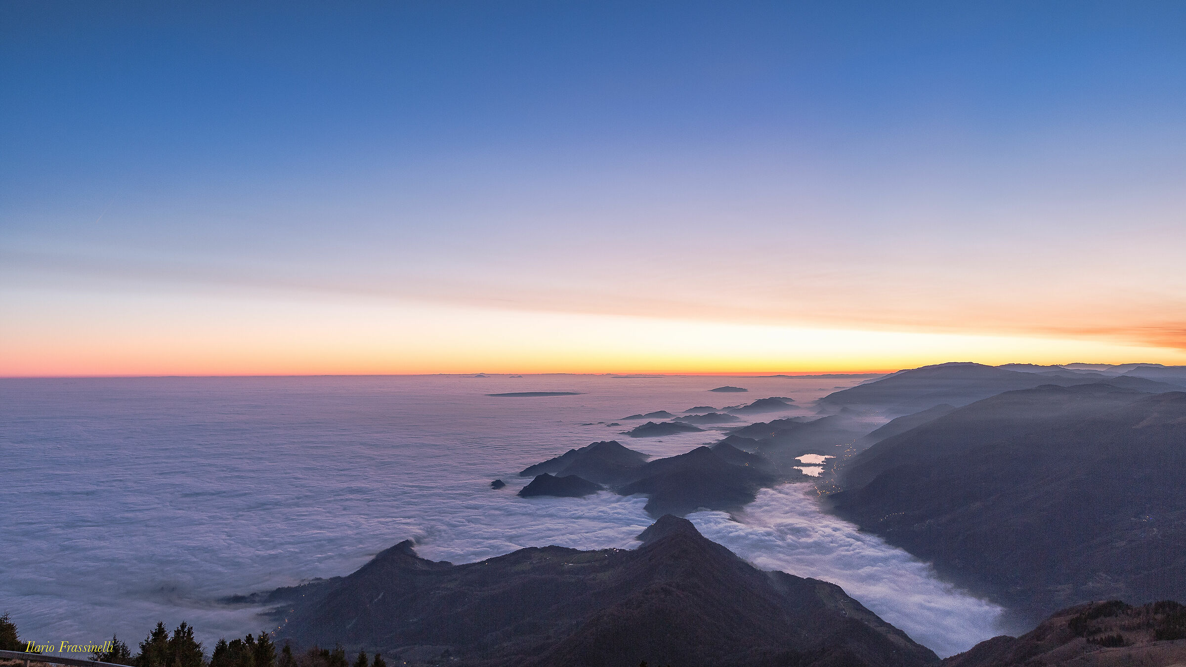 A sea of fog from Cima Pizzoz