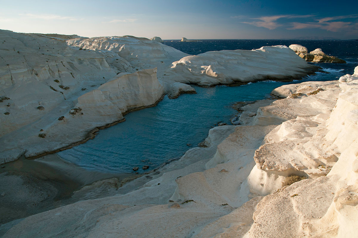 Spiaggia di Sarakiniko al tramonto