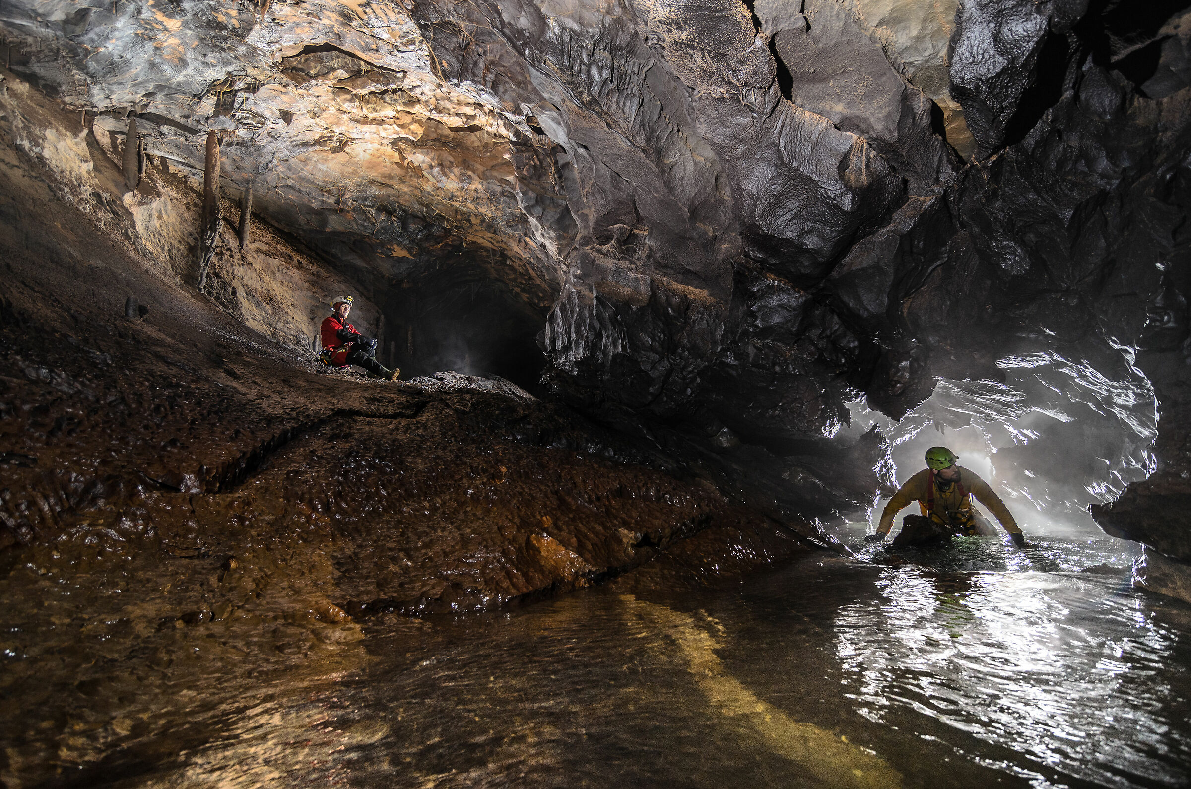 Davorjevo Brezno, ramo fossile e ramo attivo