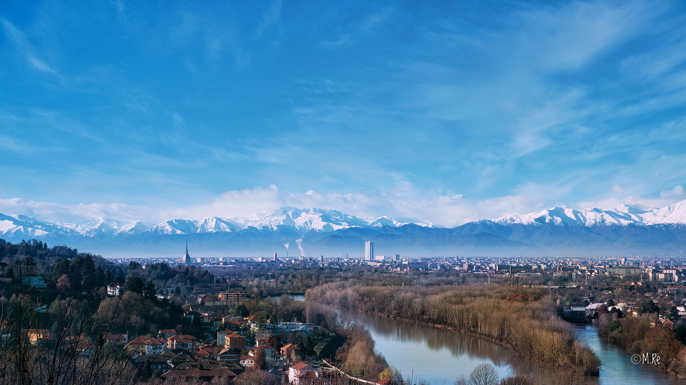 The Po, Turin and its mountains