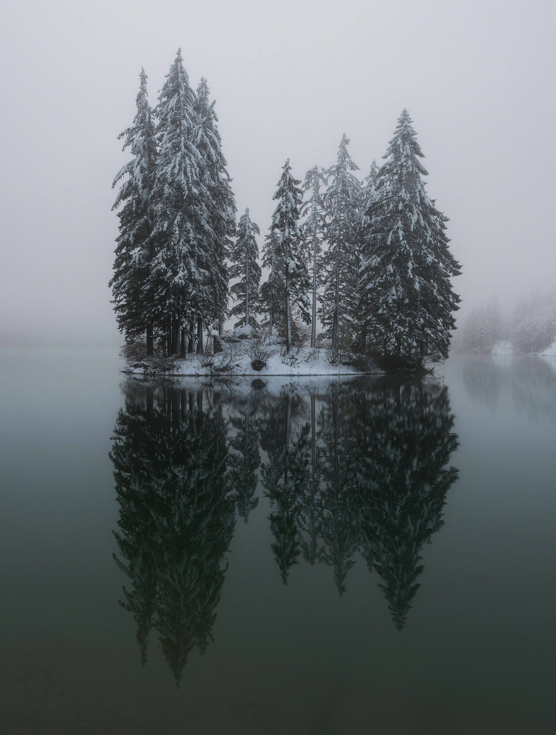 Winter solitude by Predil lake