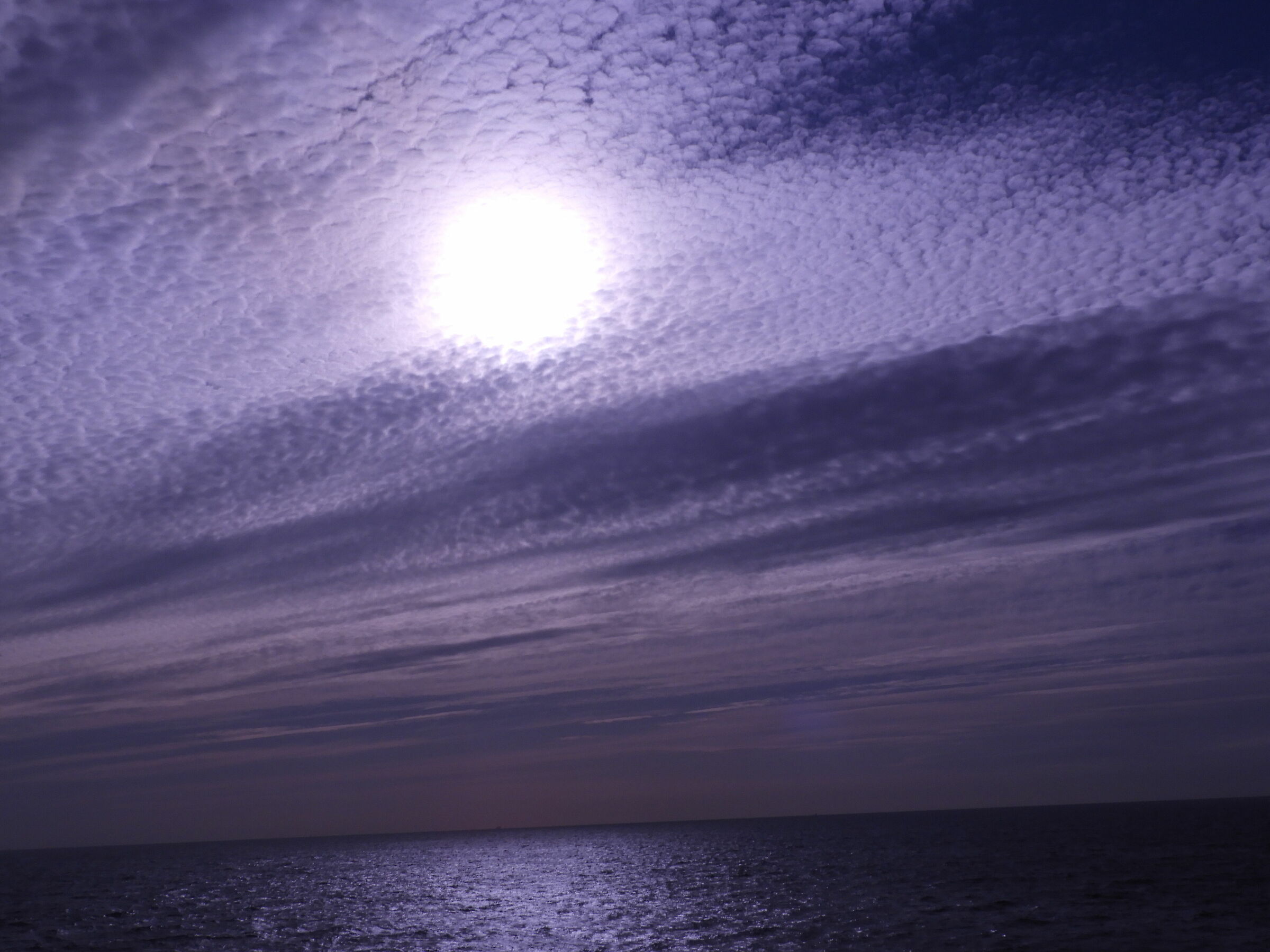 Tramonto azzurro/violaceo