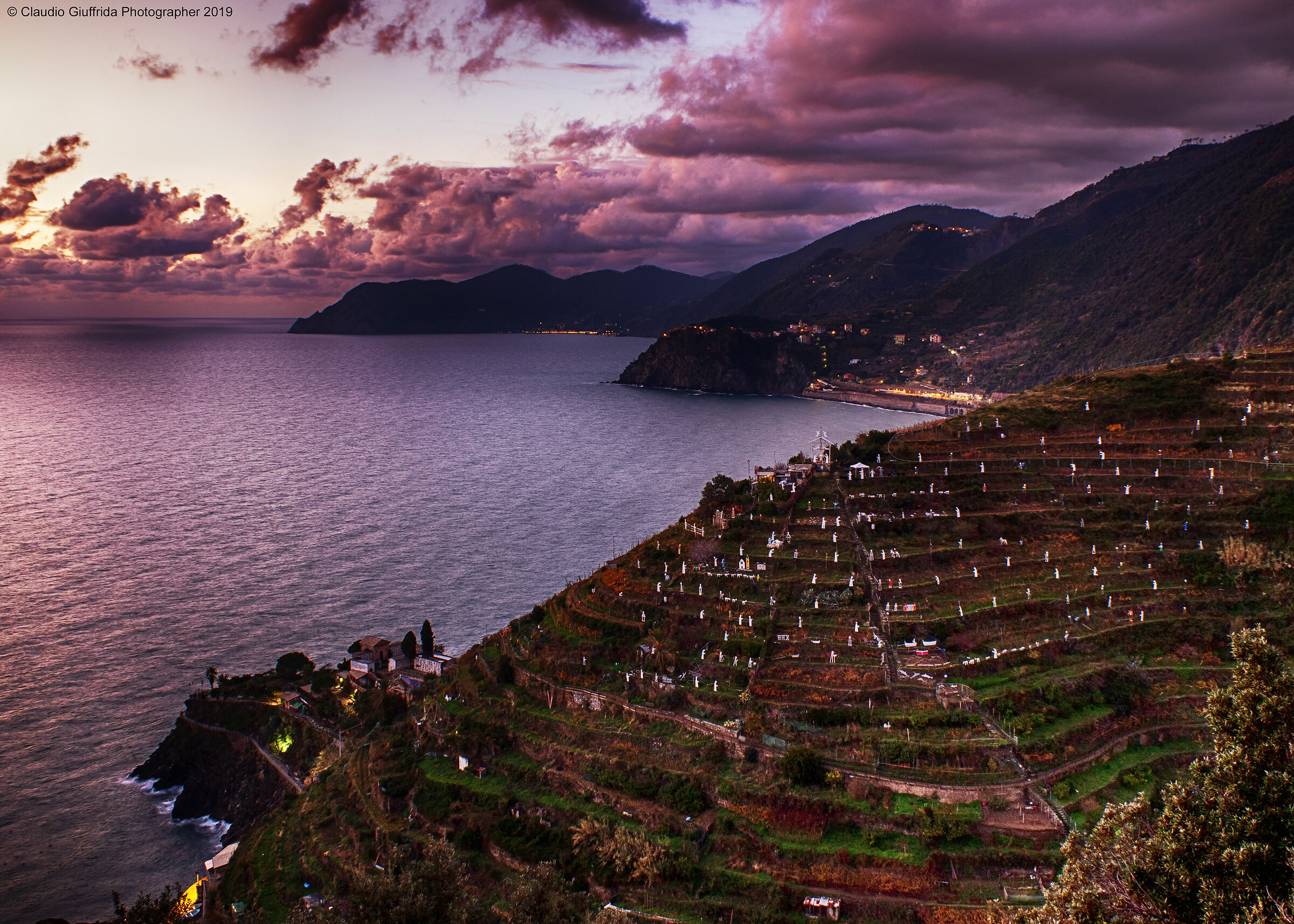 The Nativity scene of Manarola before the ignition