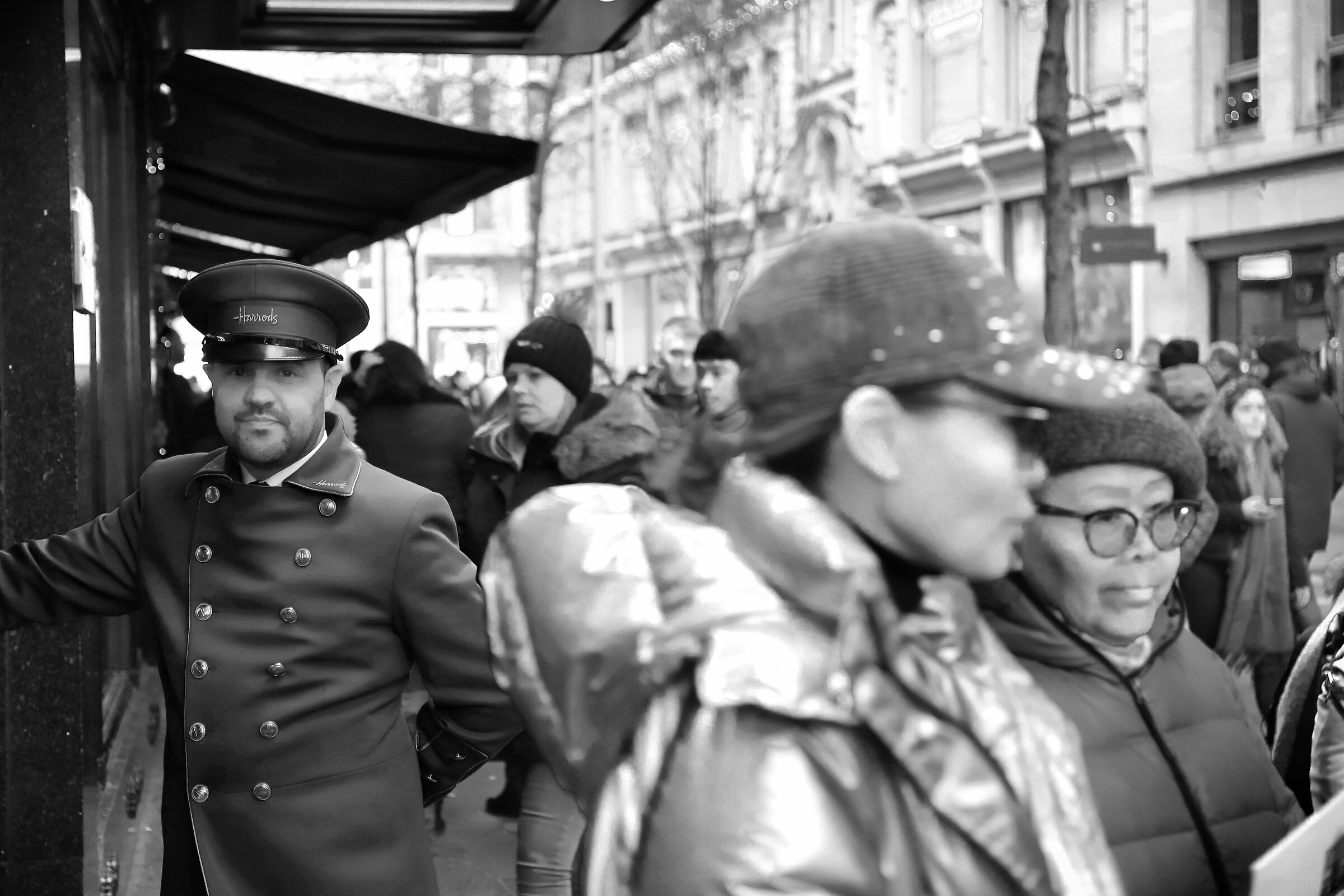 In front of Harrods warehouses