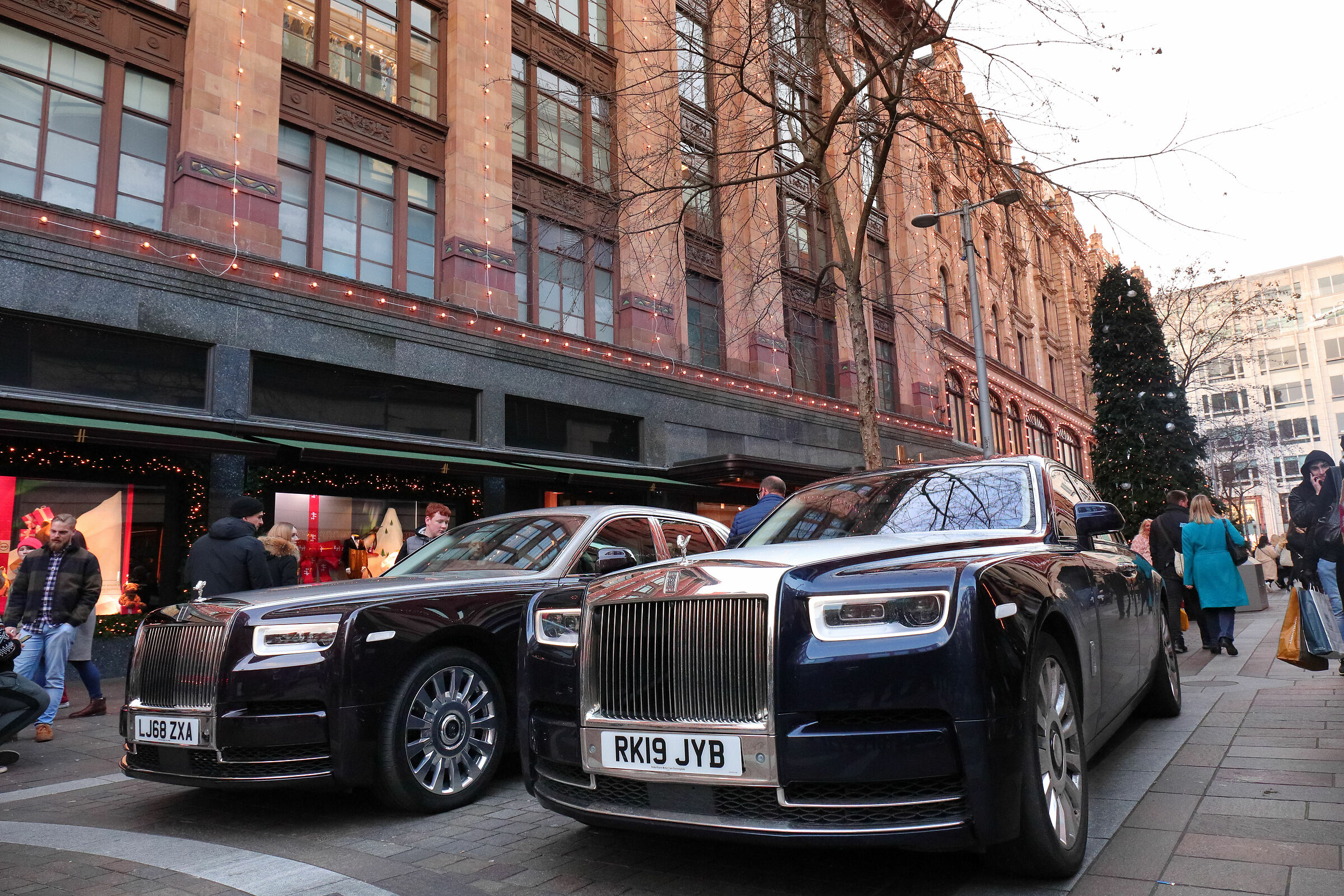 In front of Harrods warehouses