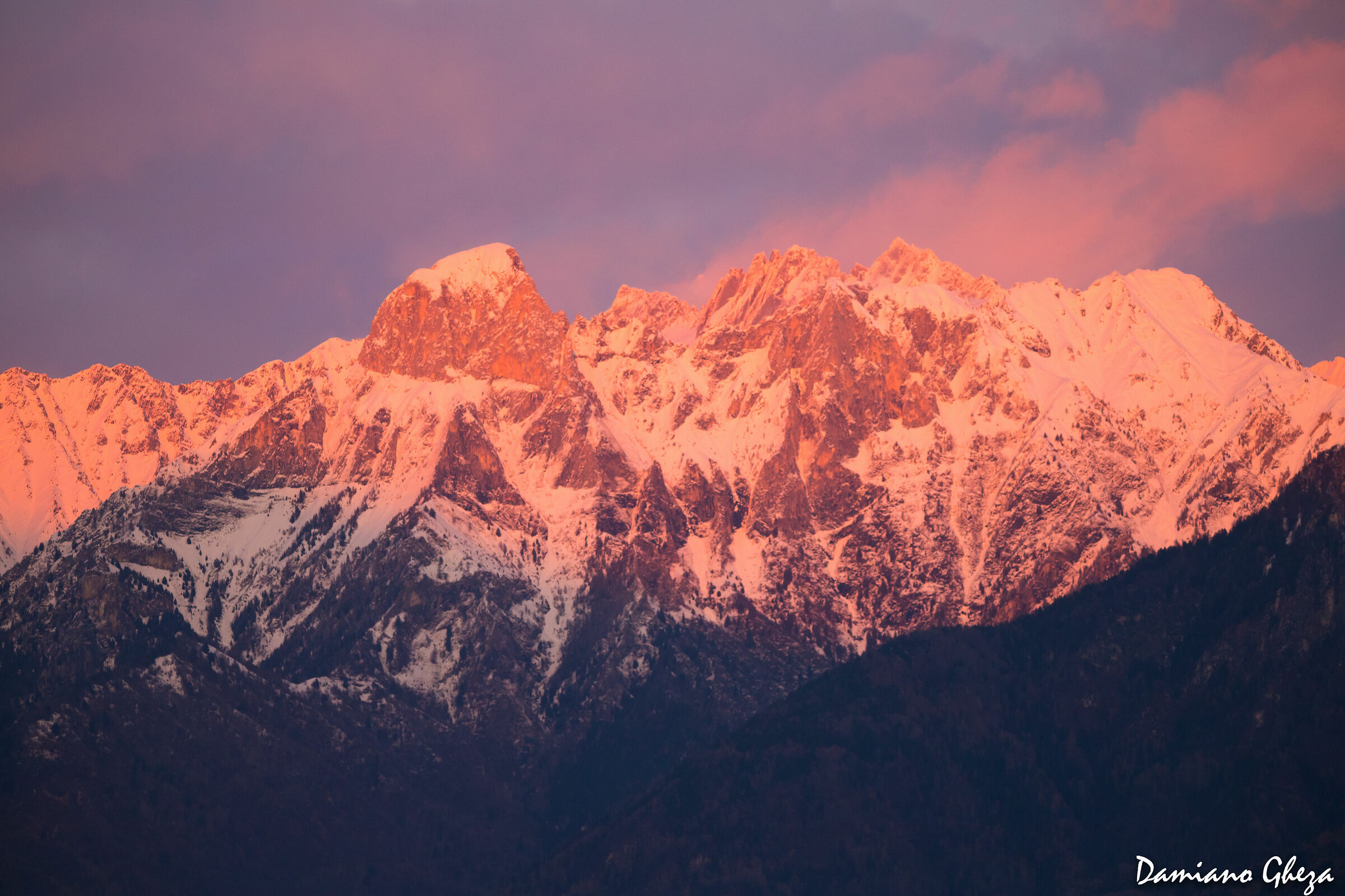 Pizzo Badile al tramonto