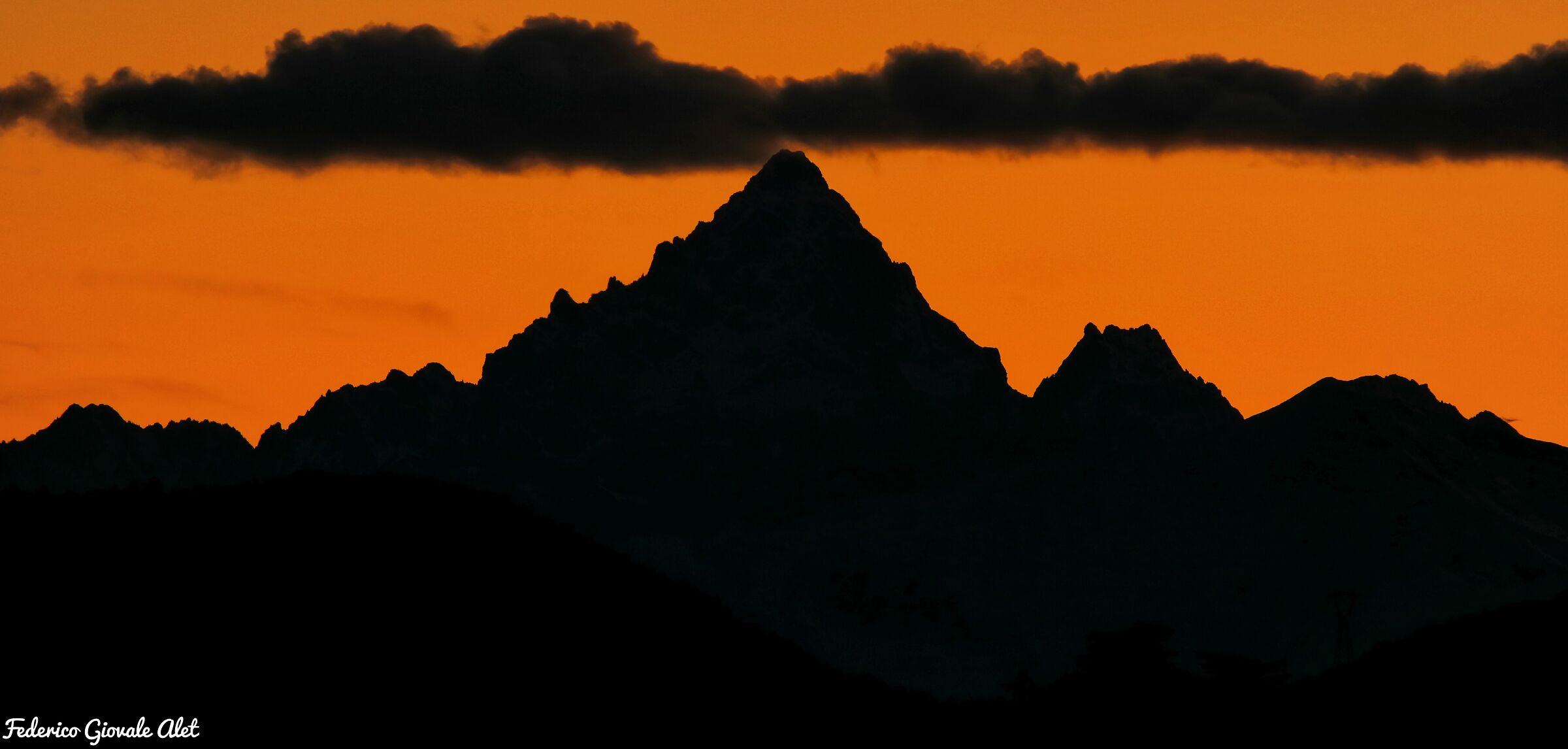 Monviso at sunset