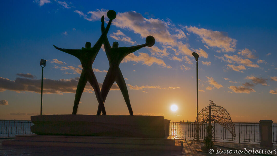 Sunset over the city of the two seas