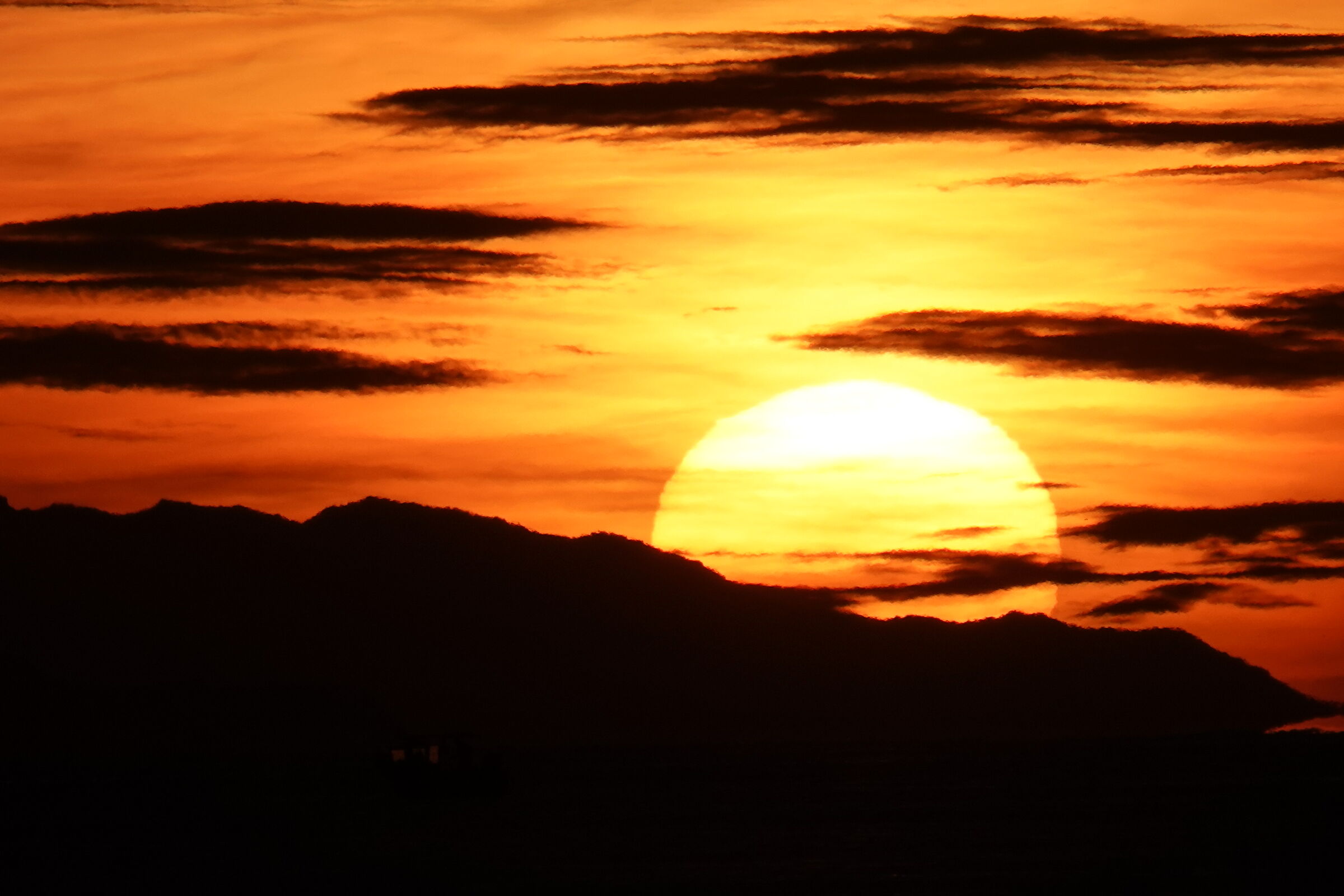 Sunset behind Corsica