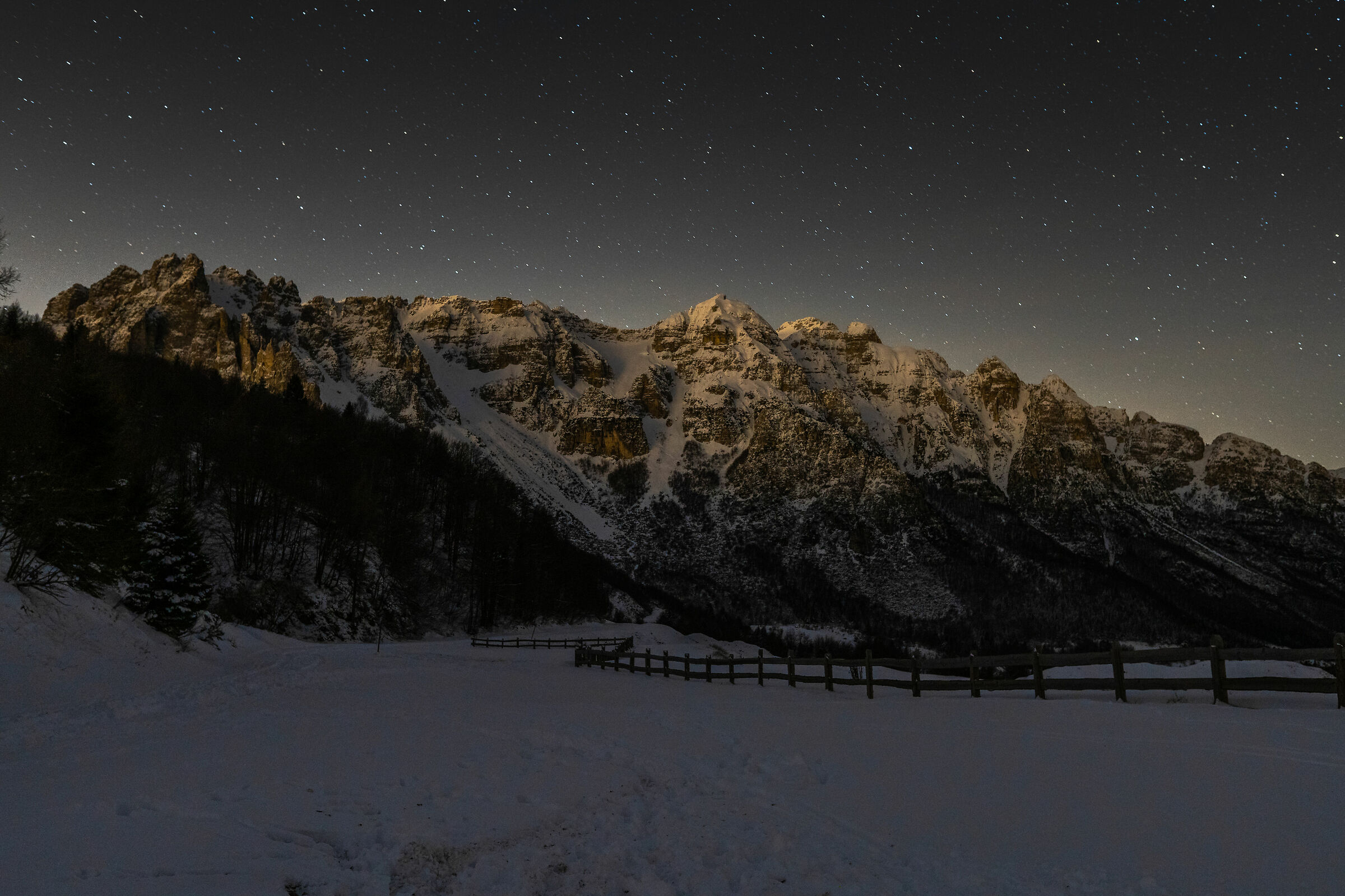 A ride in the mountains at night