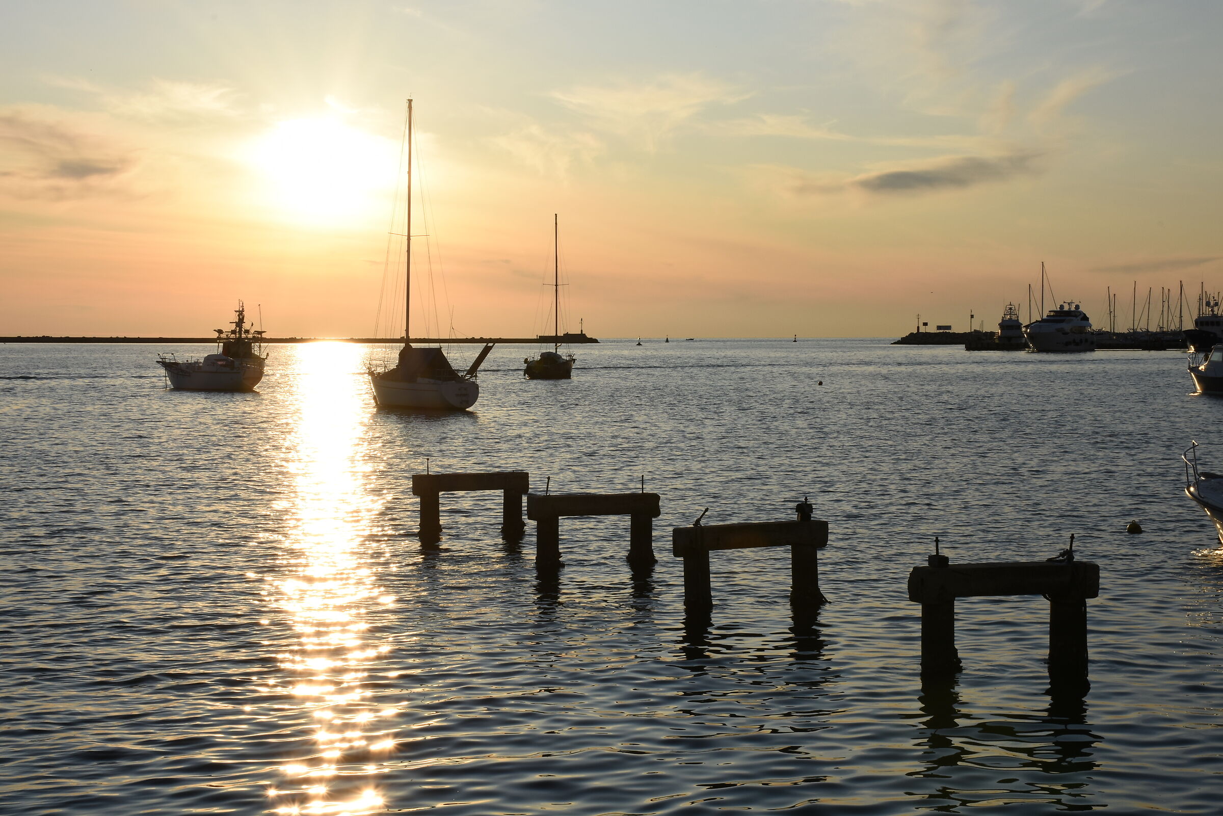Sunset over the sea
