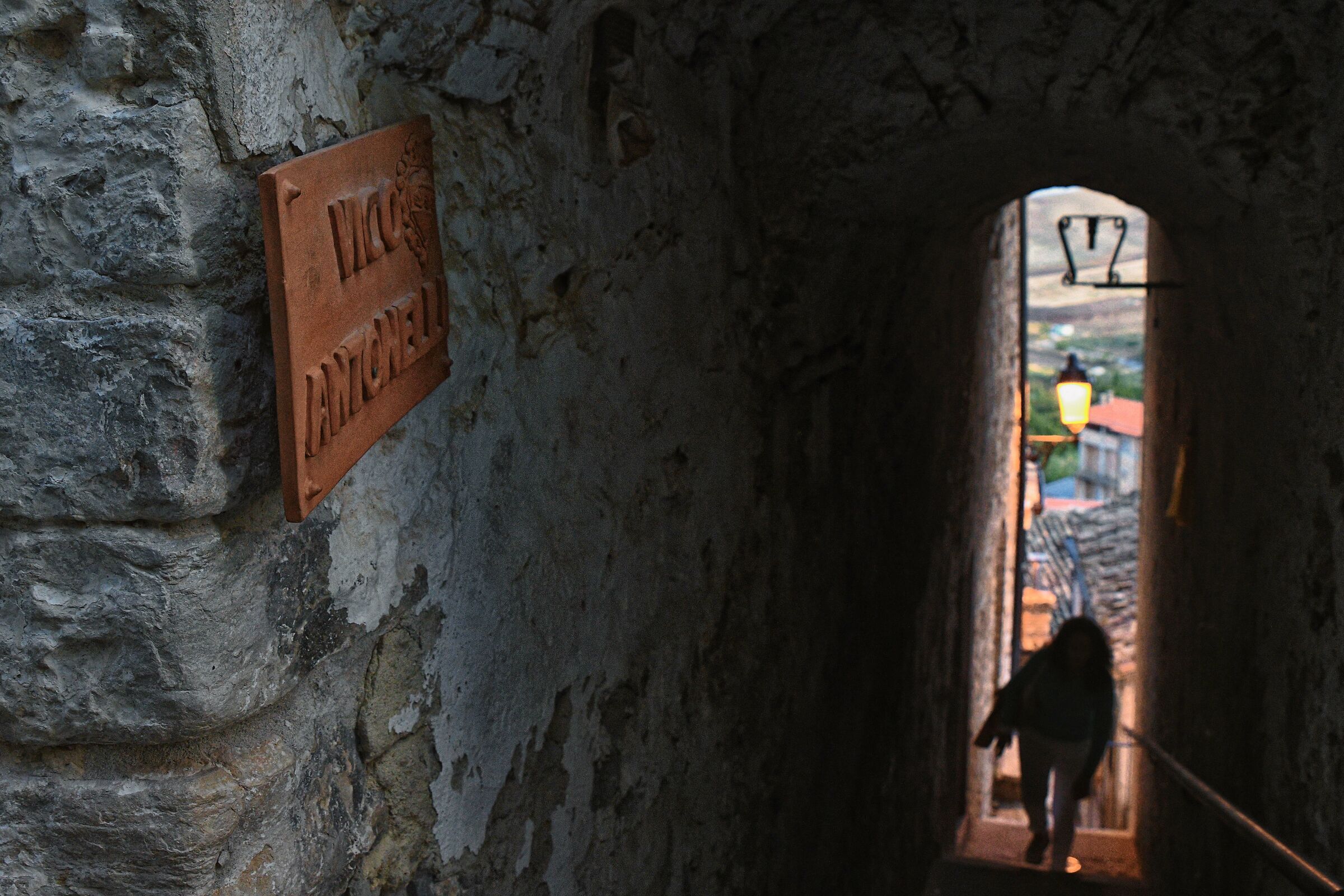 summer sunset in the alleys of Puglia
