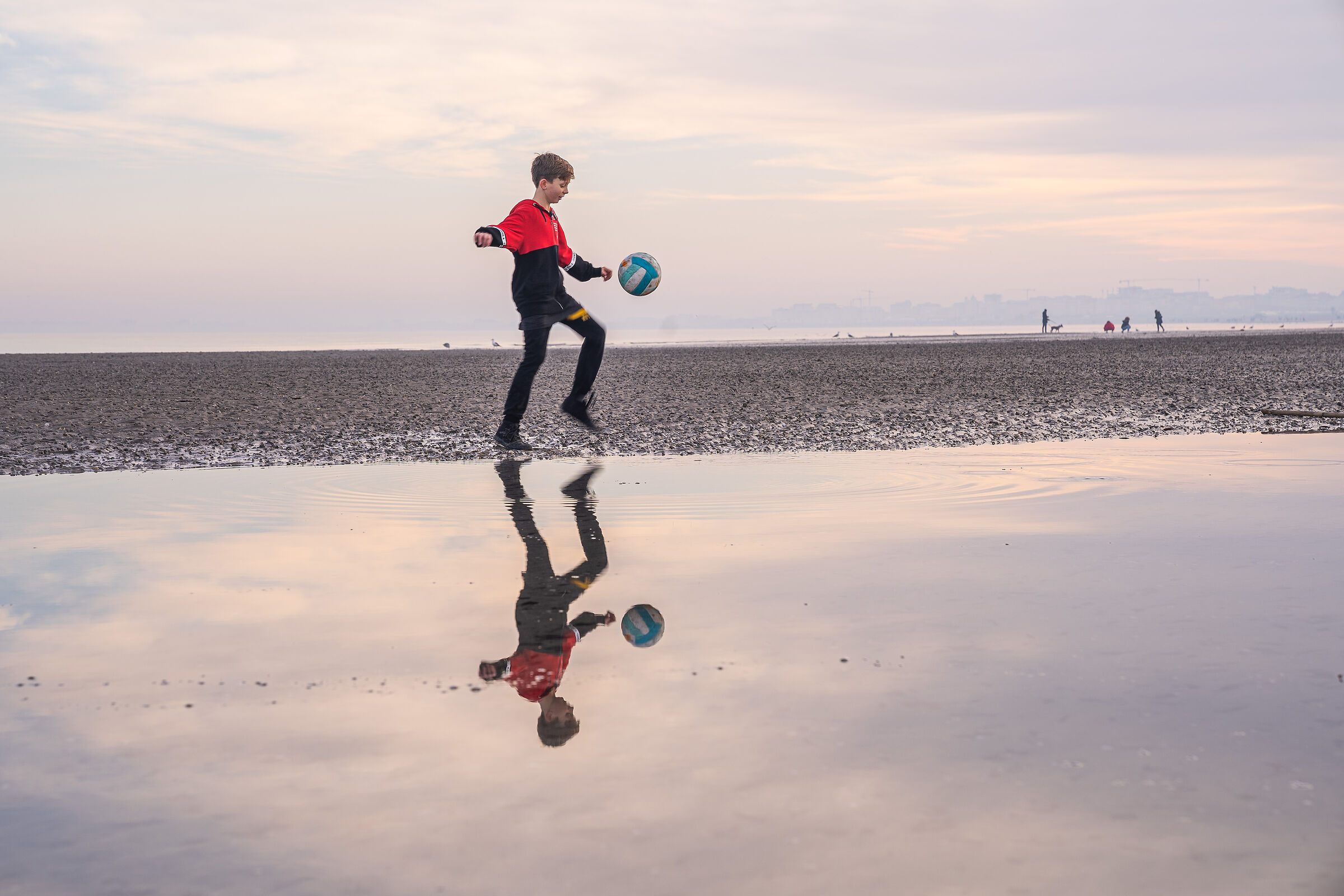 Two balls on the beach