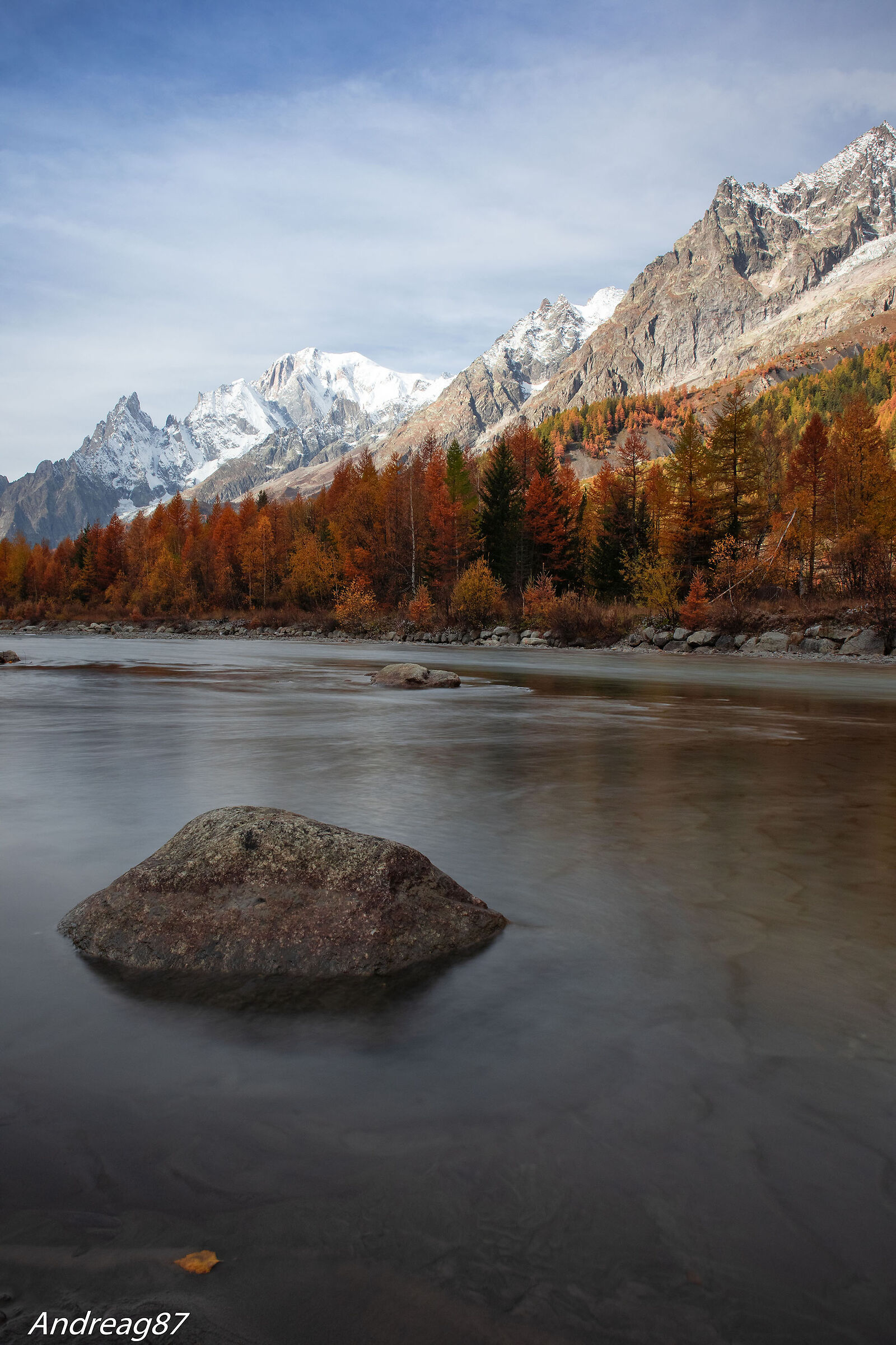 Massiccio del Monte Bianco dalla Val Ferret