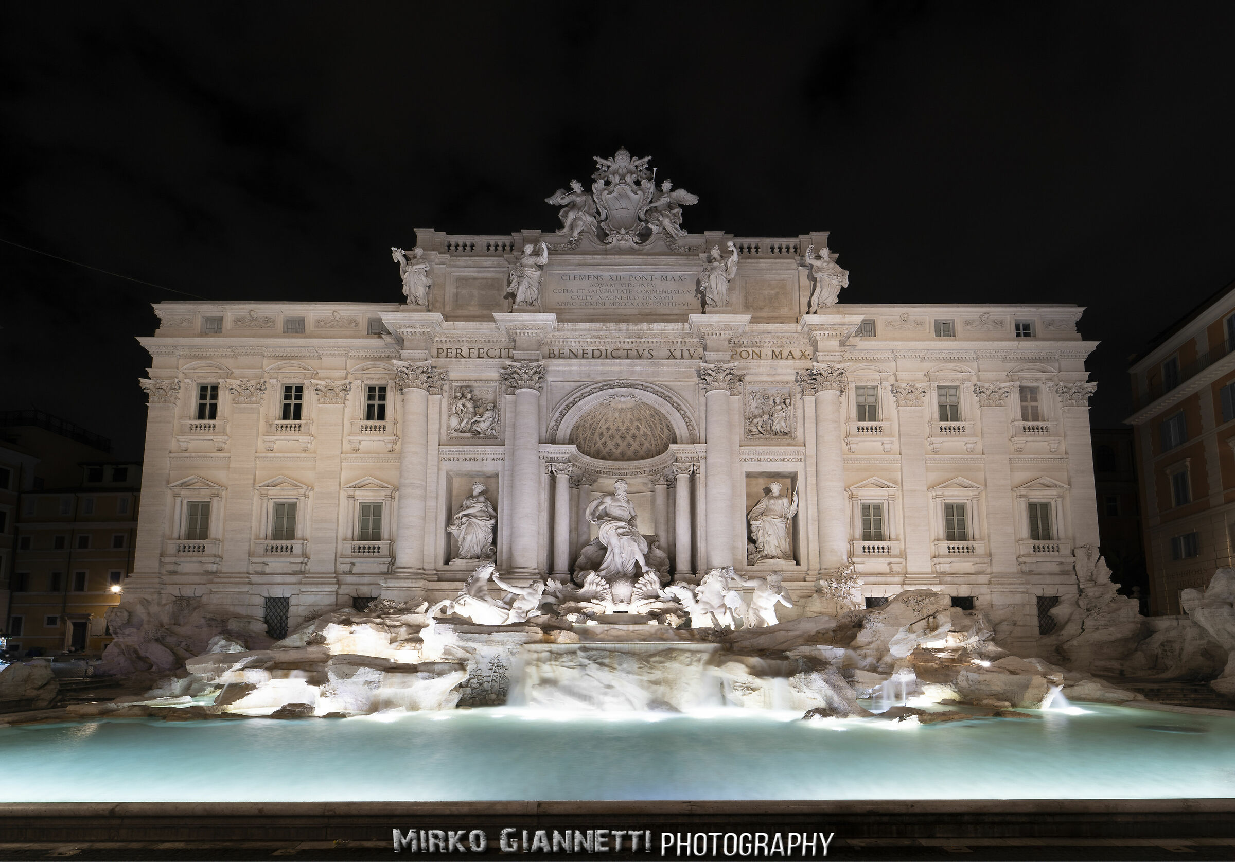 Rome beautiful at night. Trevi Fountain