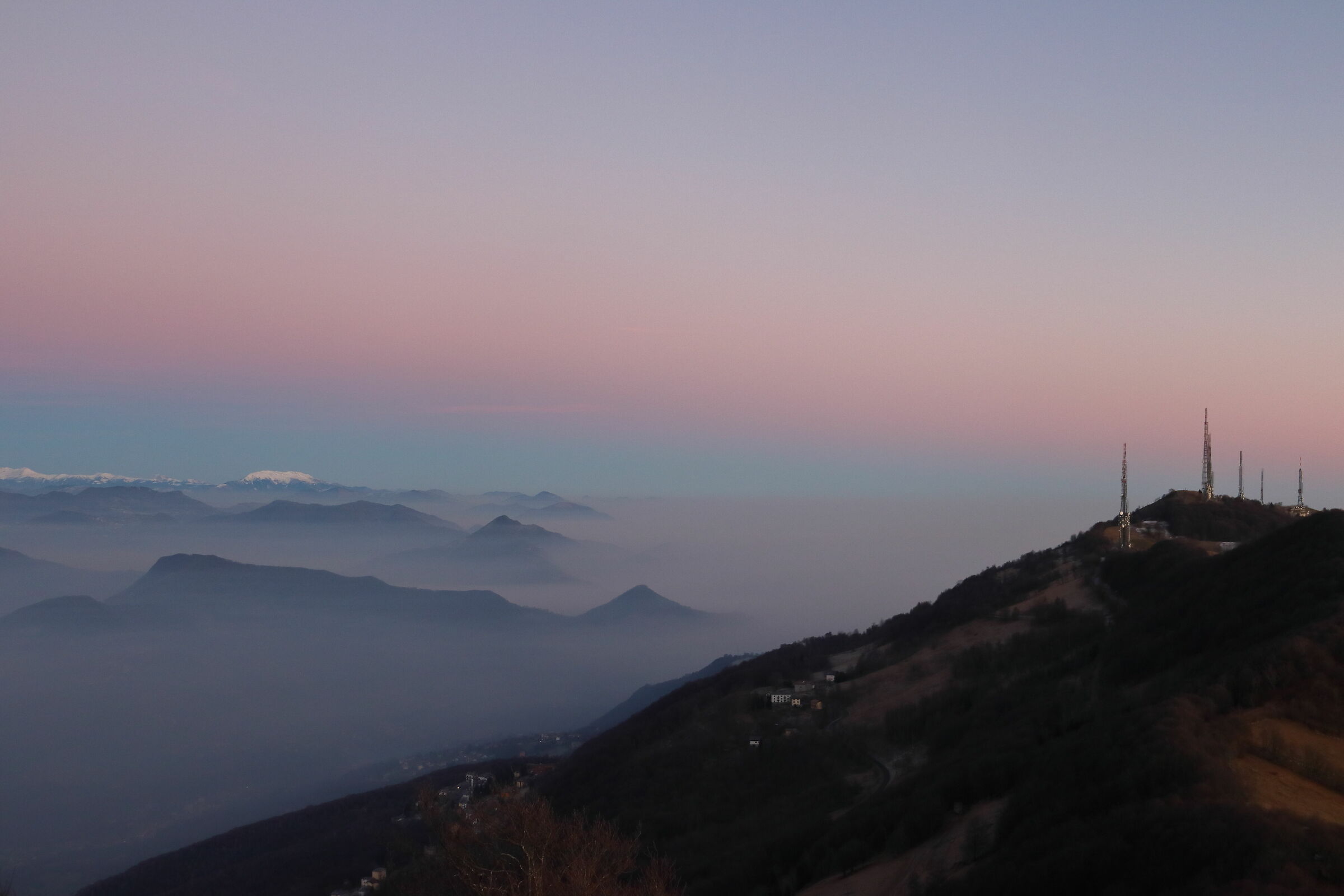 The dusk in Valcava