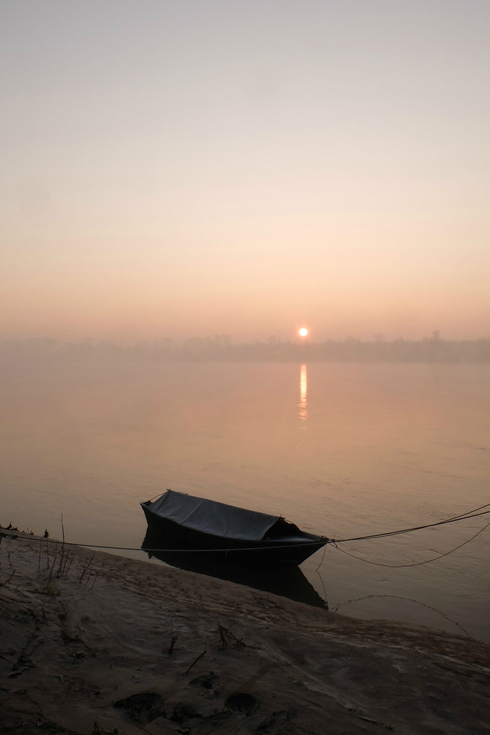 Barca all'alba