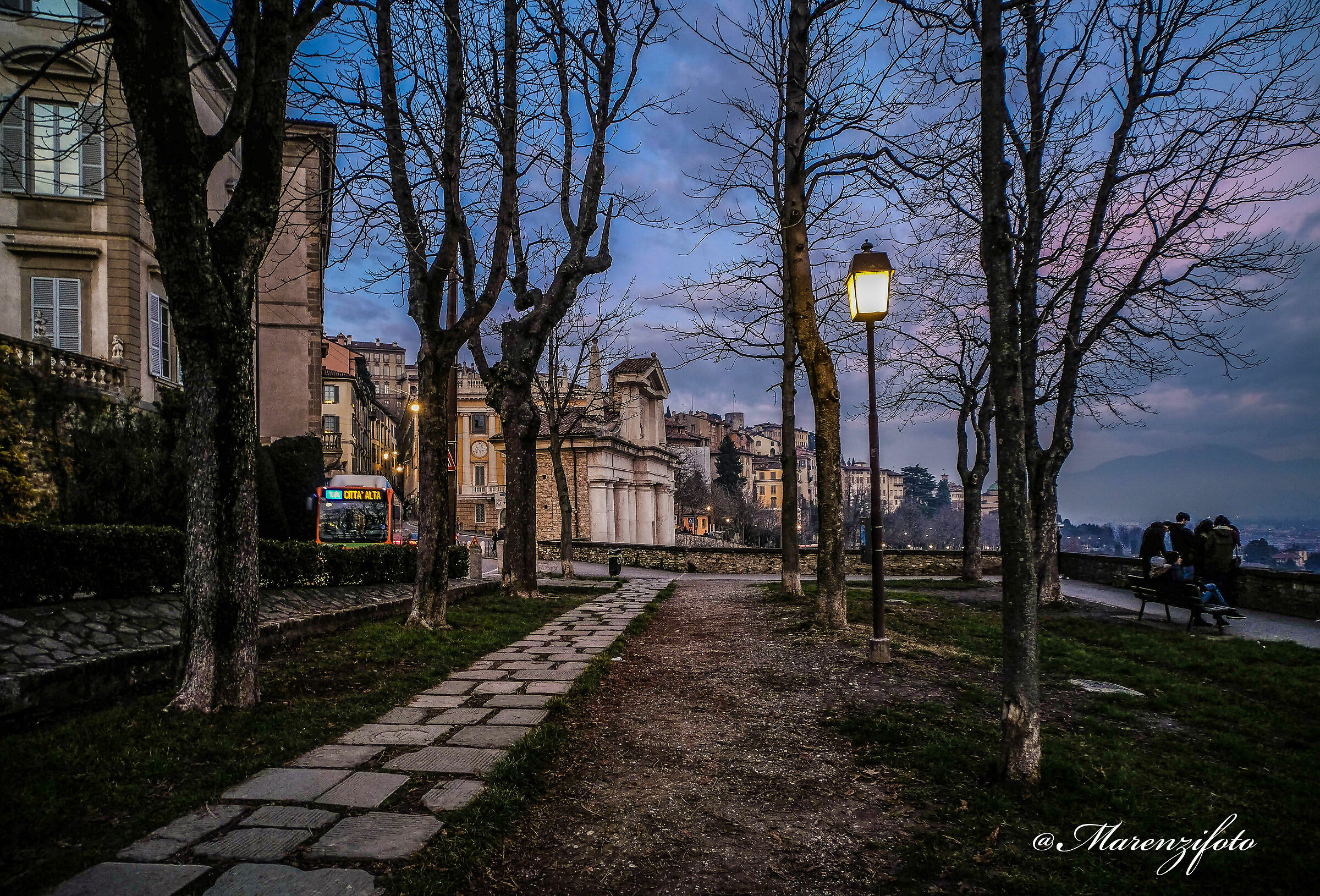 Crepuscolo a Porta Sam giacomo Bergamo alta
