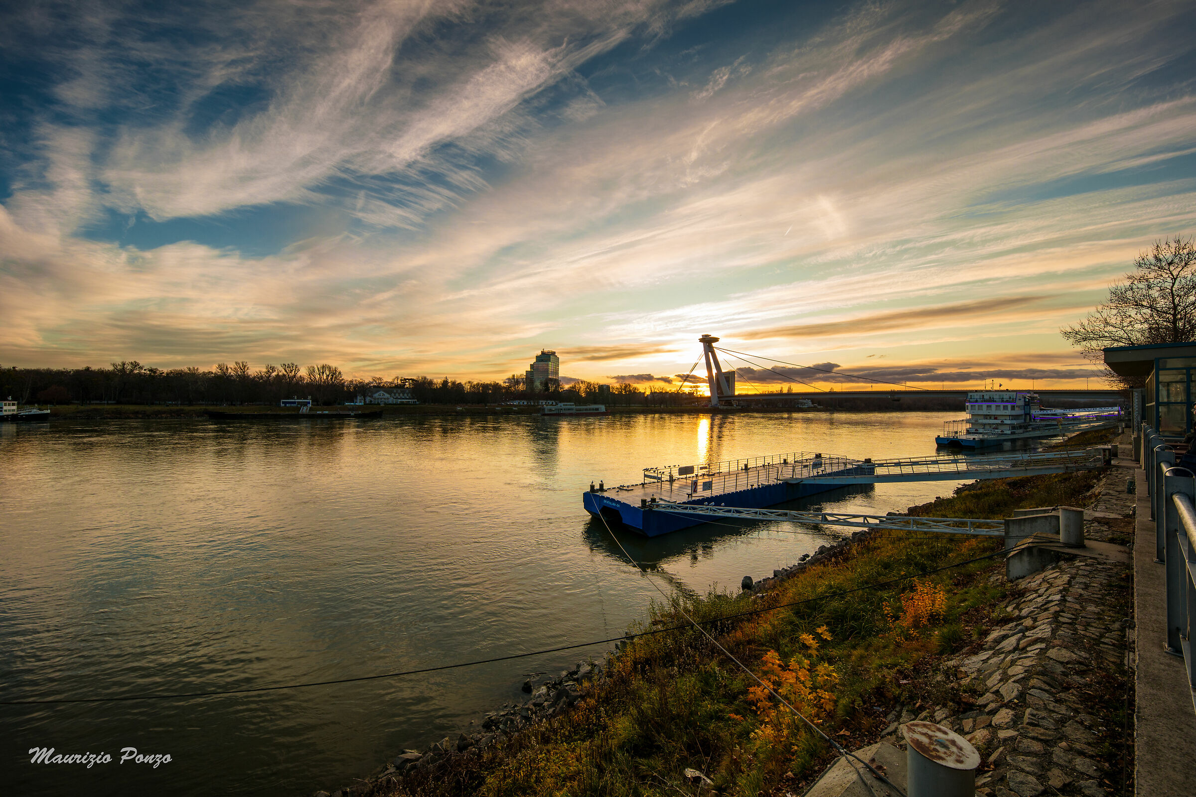 Sunset over the Danube