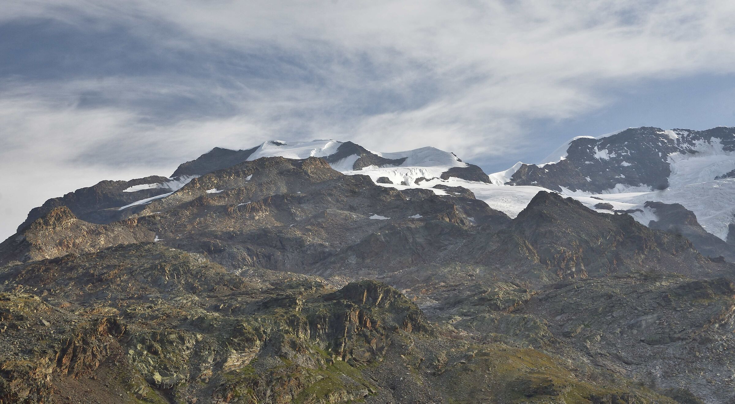 da qui si ha un'idea della zona da risalire per arrivar