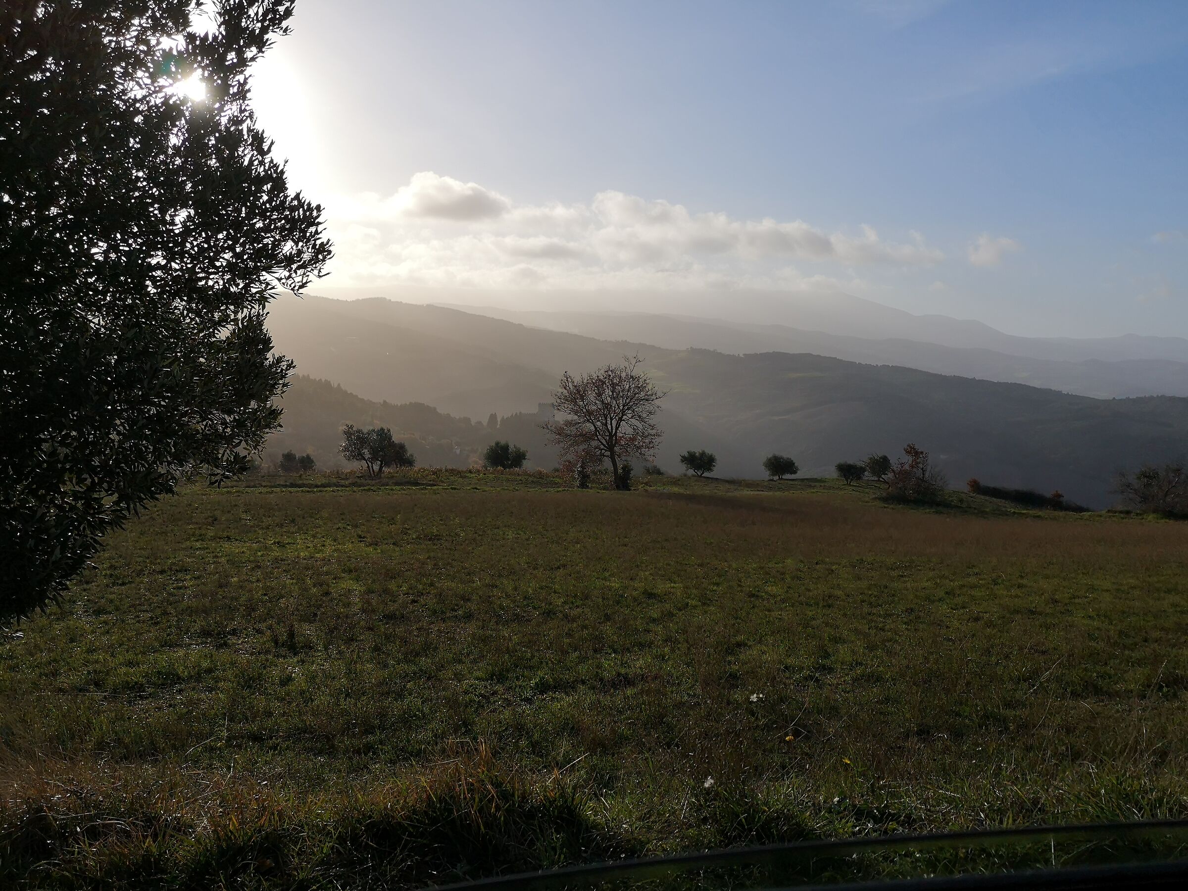 Dawn in Tuscany countryside
