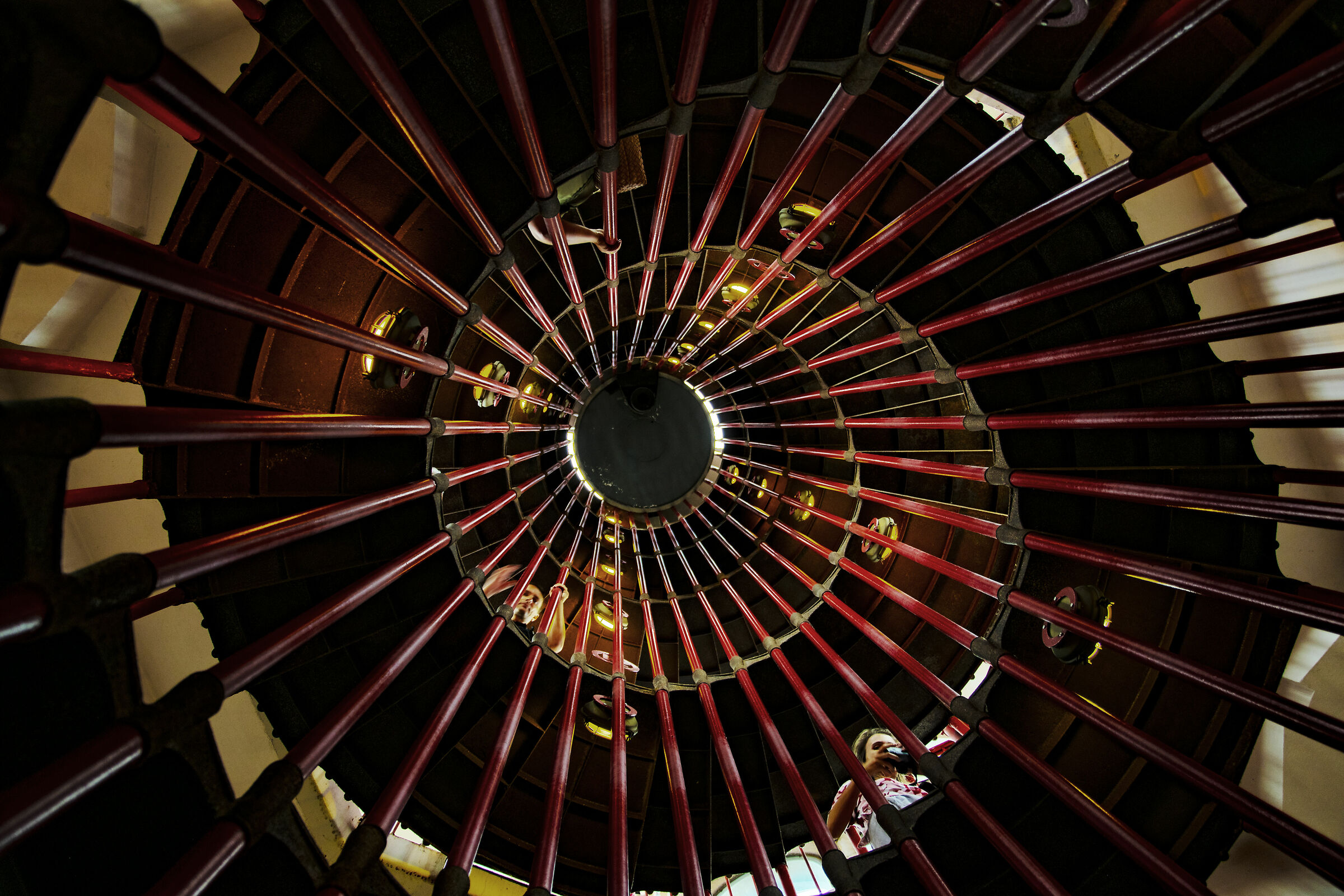 Double spiral staircase in Ljubljana Castle