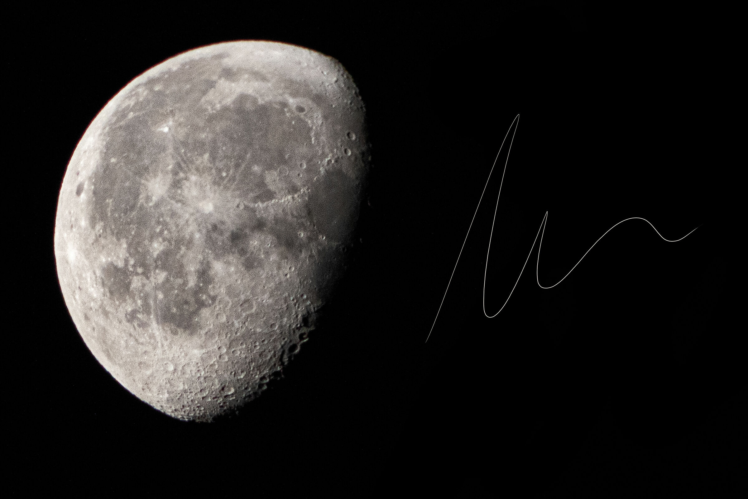 A moon above my head.