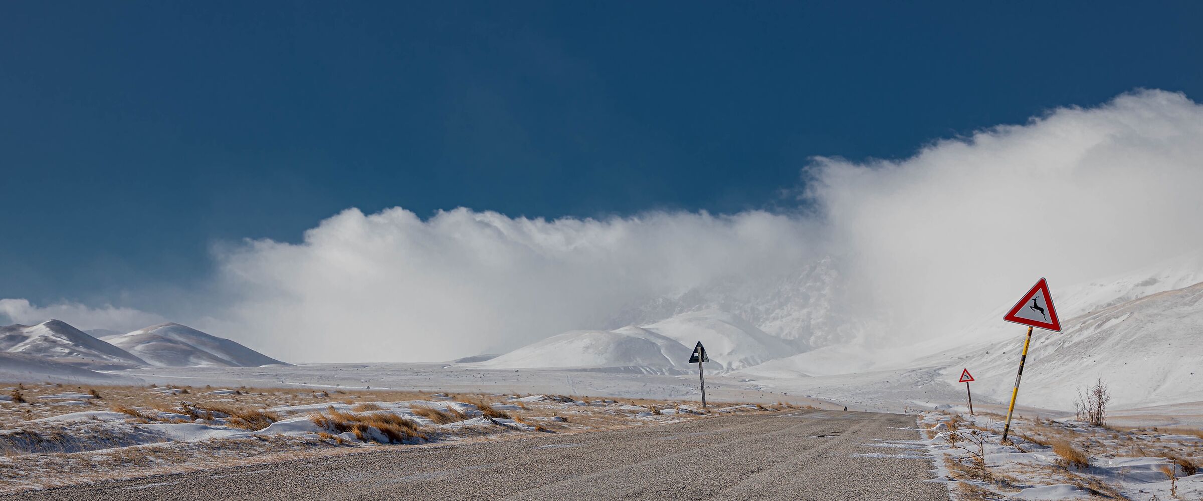 tempesta artica sul Gran Sasso